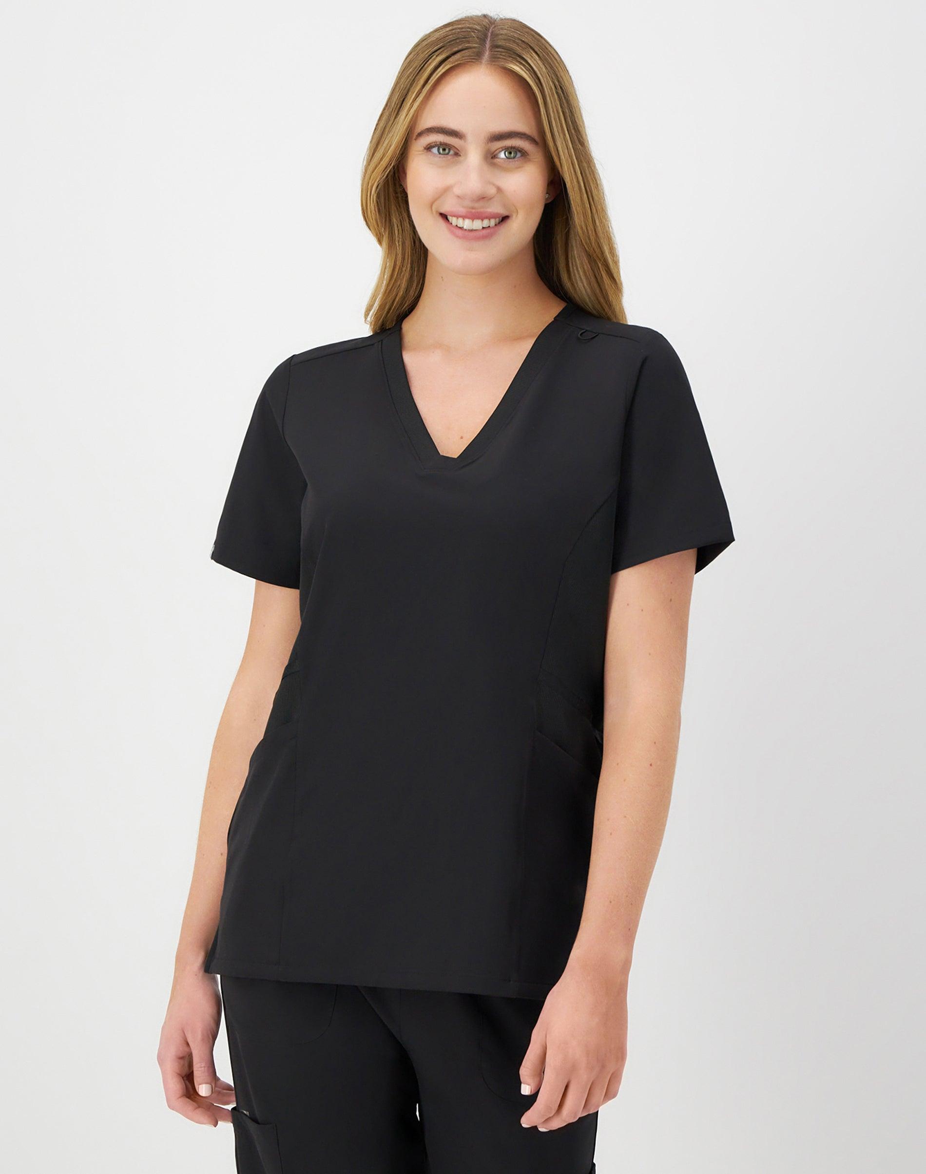 hanes comfort fit scrubs women's scrub top new ebony s