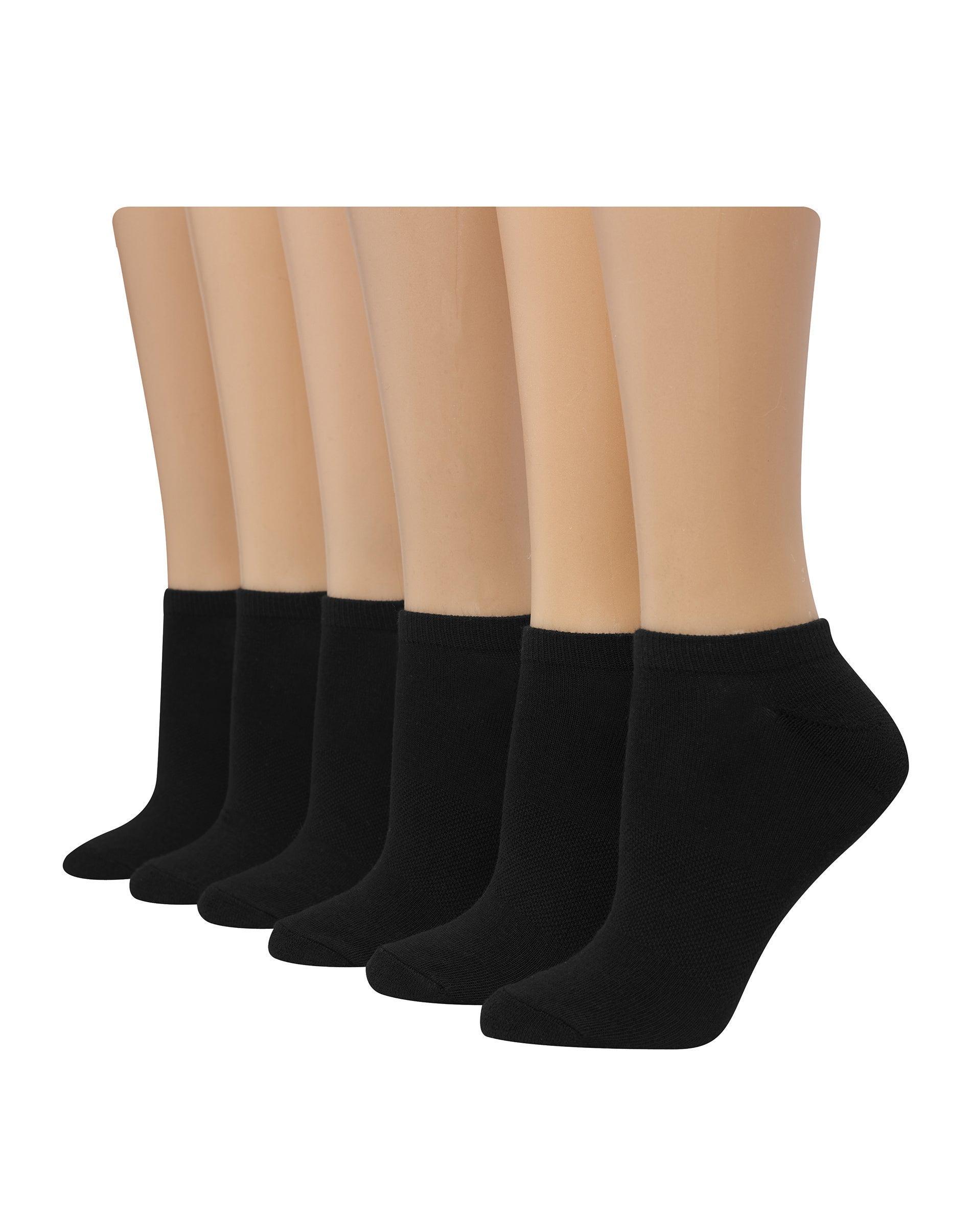 hanes comfort fit women's no-show socks, 6-pairs