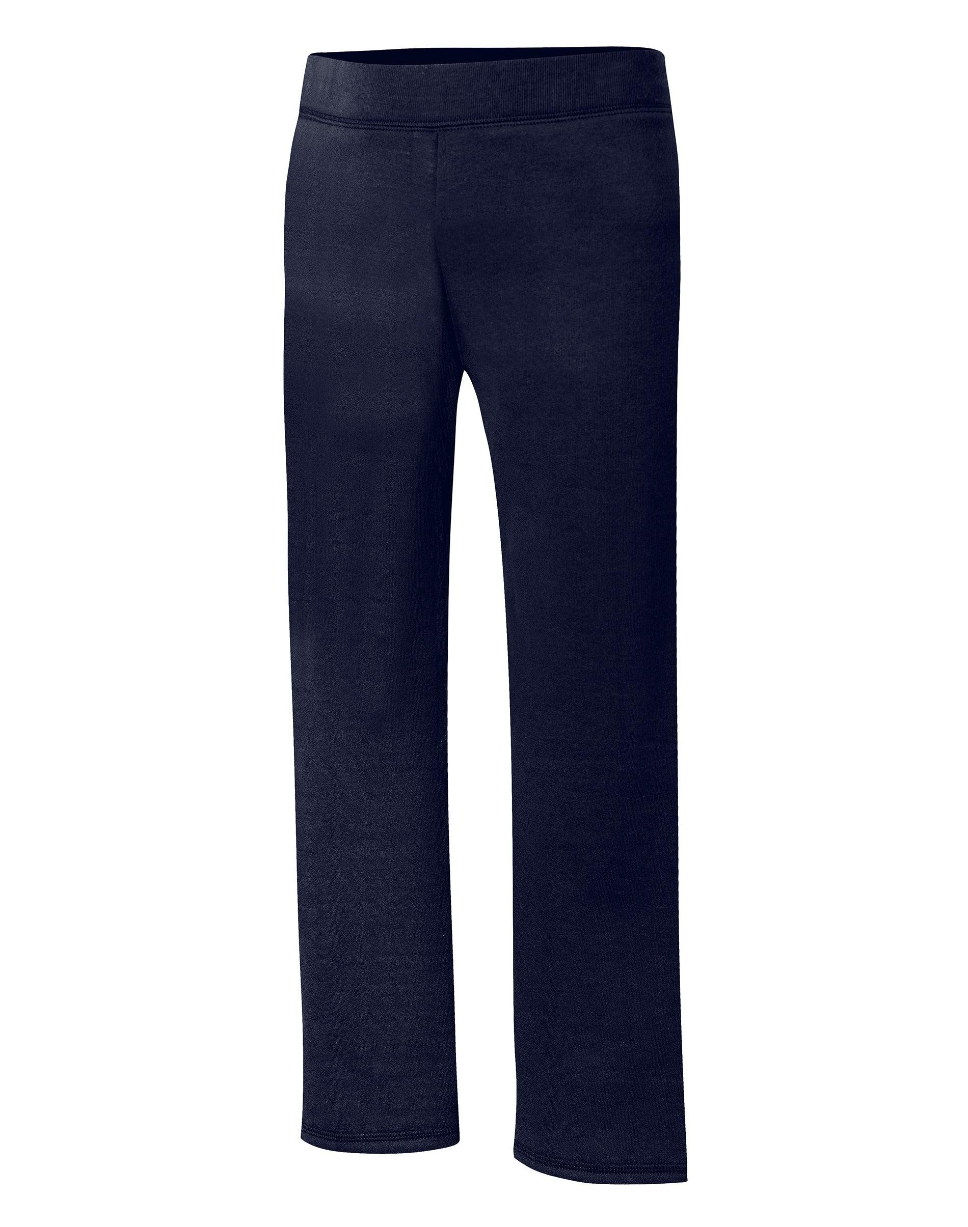 hanes ecosmart girls' fleece sweatpants, open leg