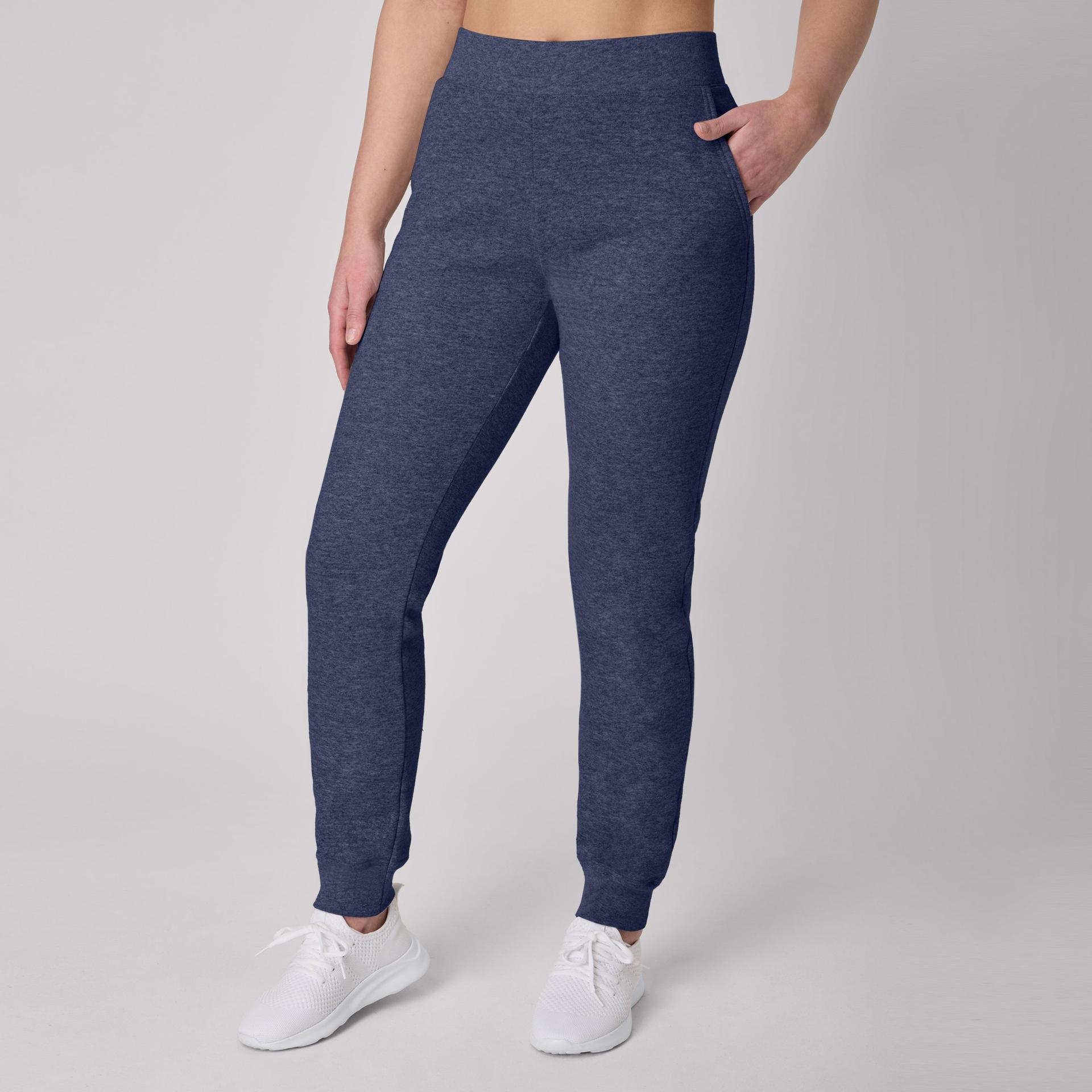 hanes ecosmart women's fleece joggers, 29" navy