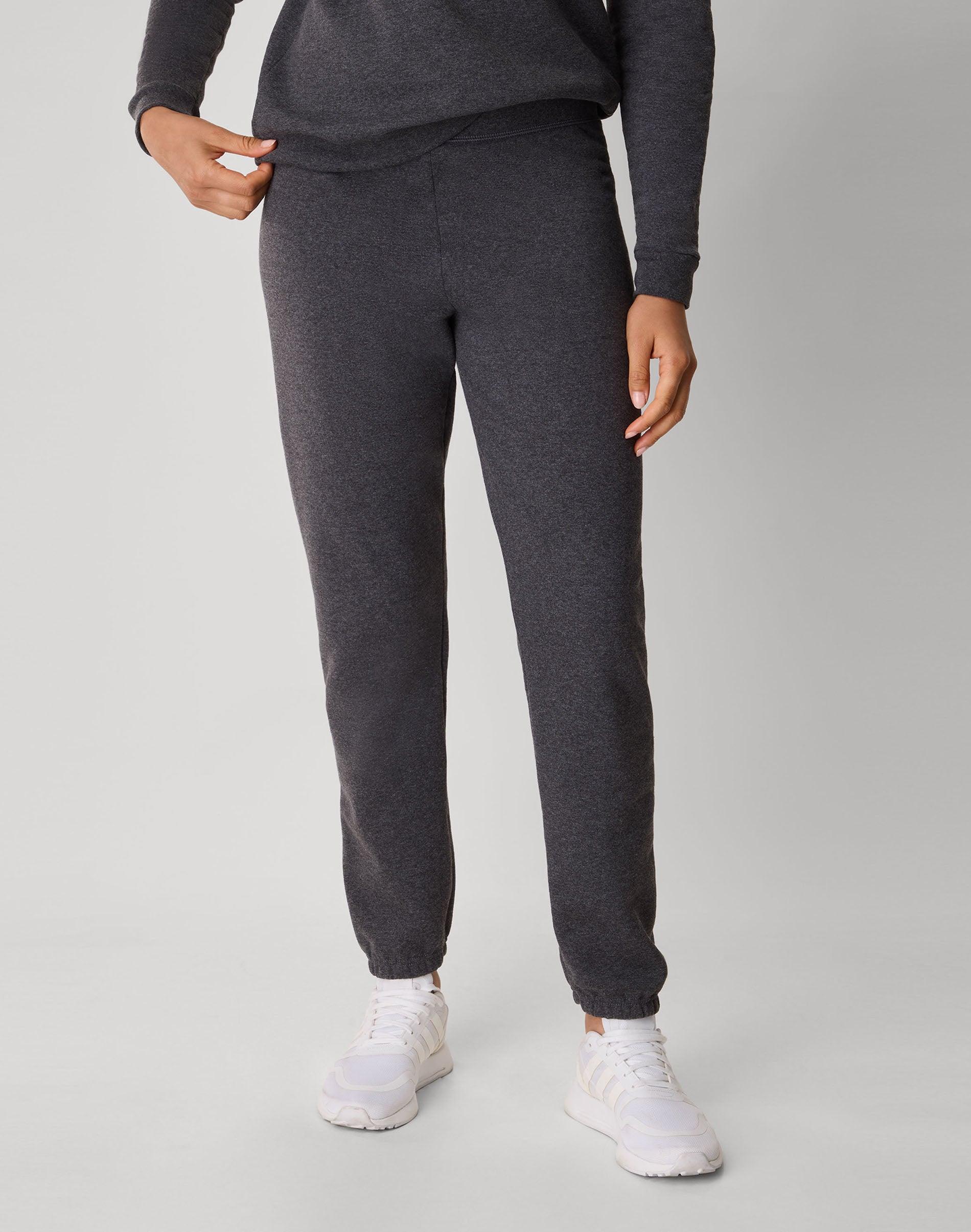 hanes ecosmart women's fleece sweatpants with cinched cuffs, 30" slate