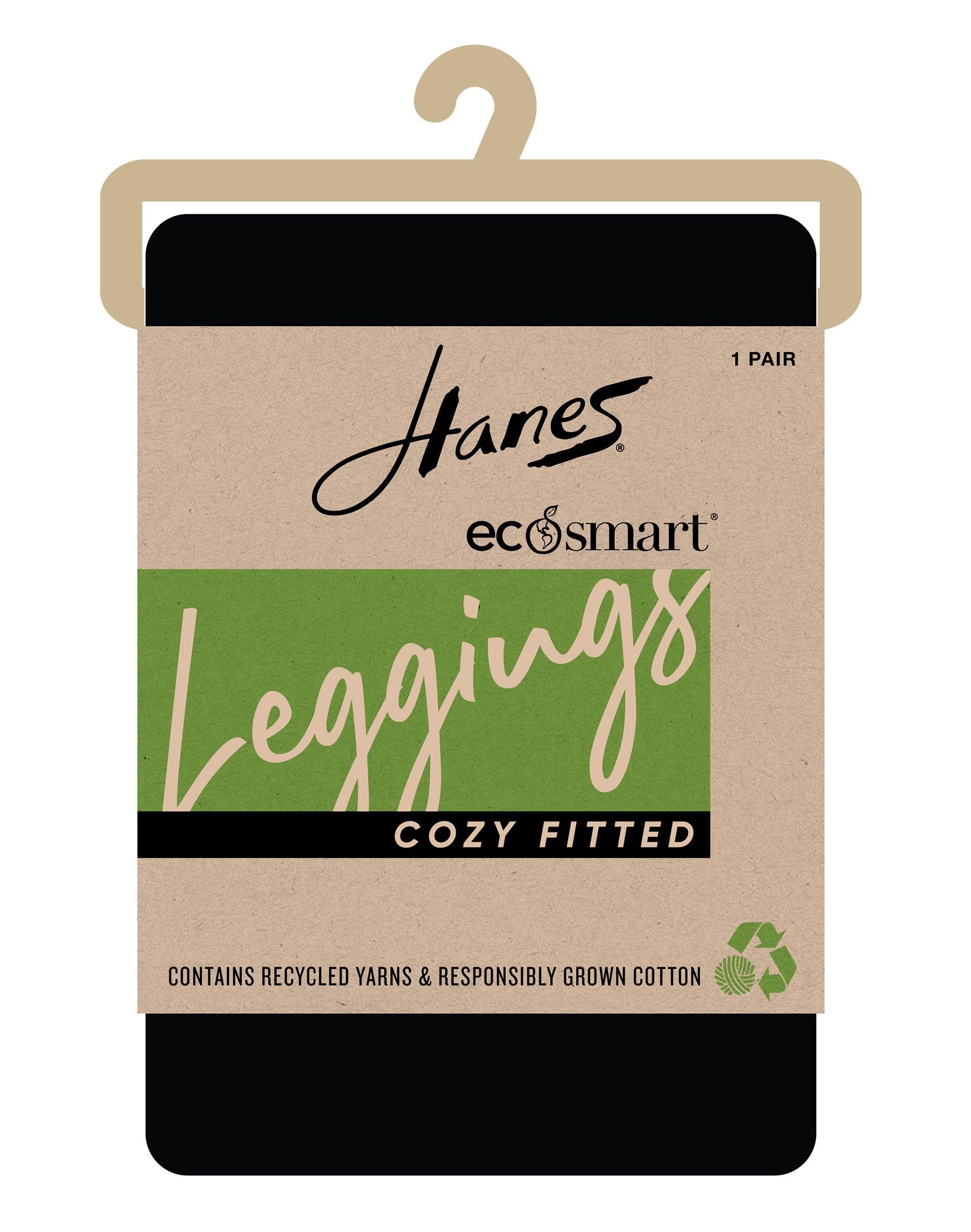 hanes ecosmart women's leggings with cozy lining black s