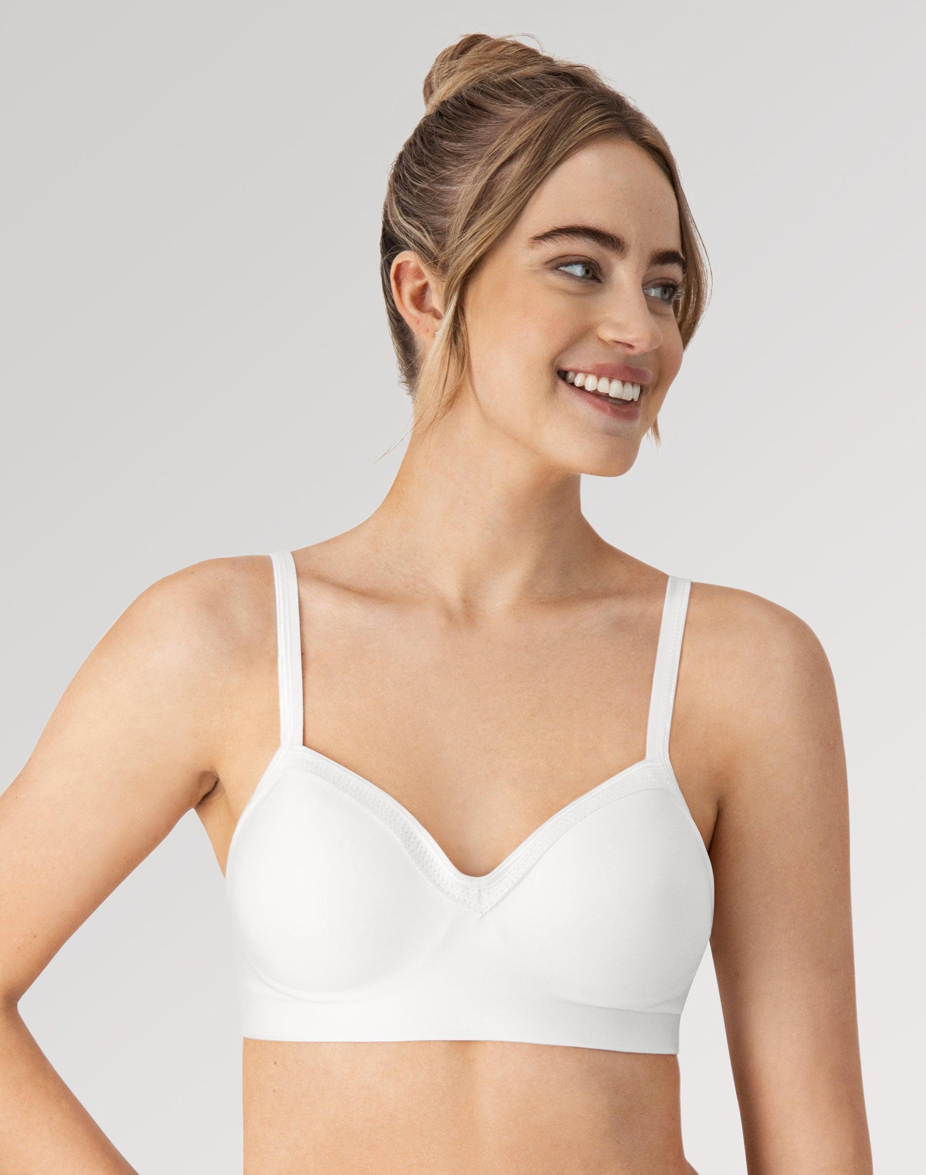 hanes foam evolution women's wireless bra with smoothtec band