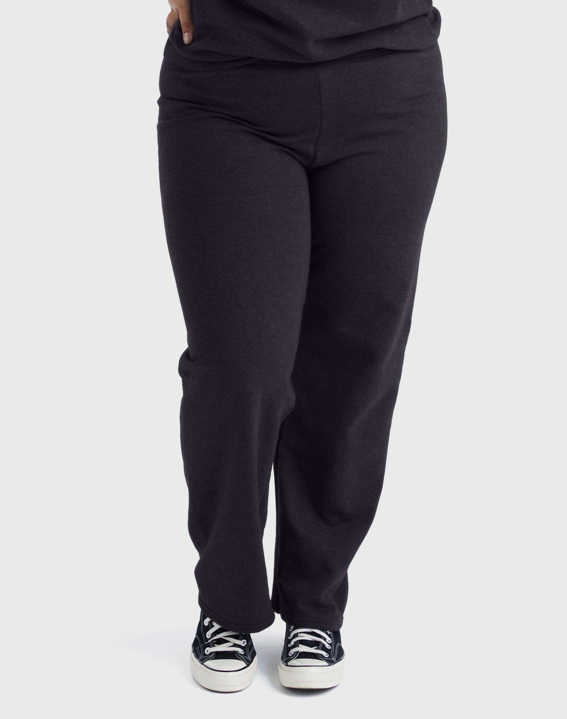 hanes just my size ecosmart women's fleece sweatpants, open leg, 30.5" (plus )