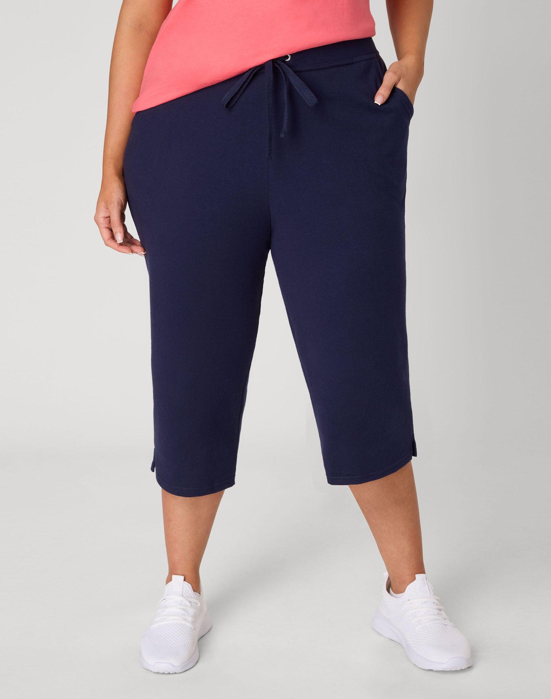 hanes just my size women's french terry capris, 19" (plus )