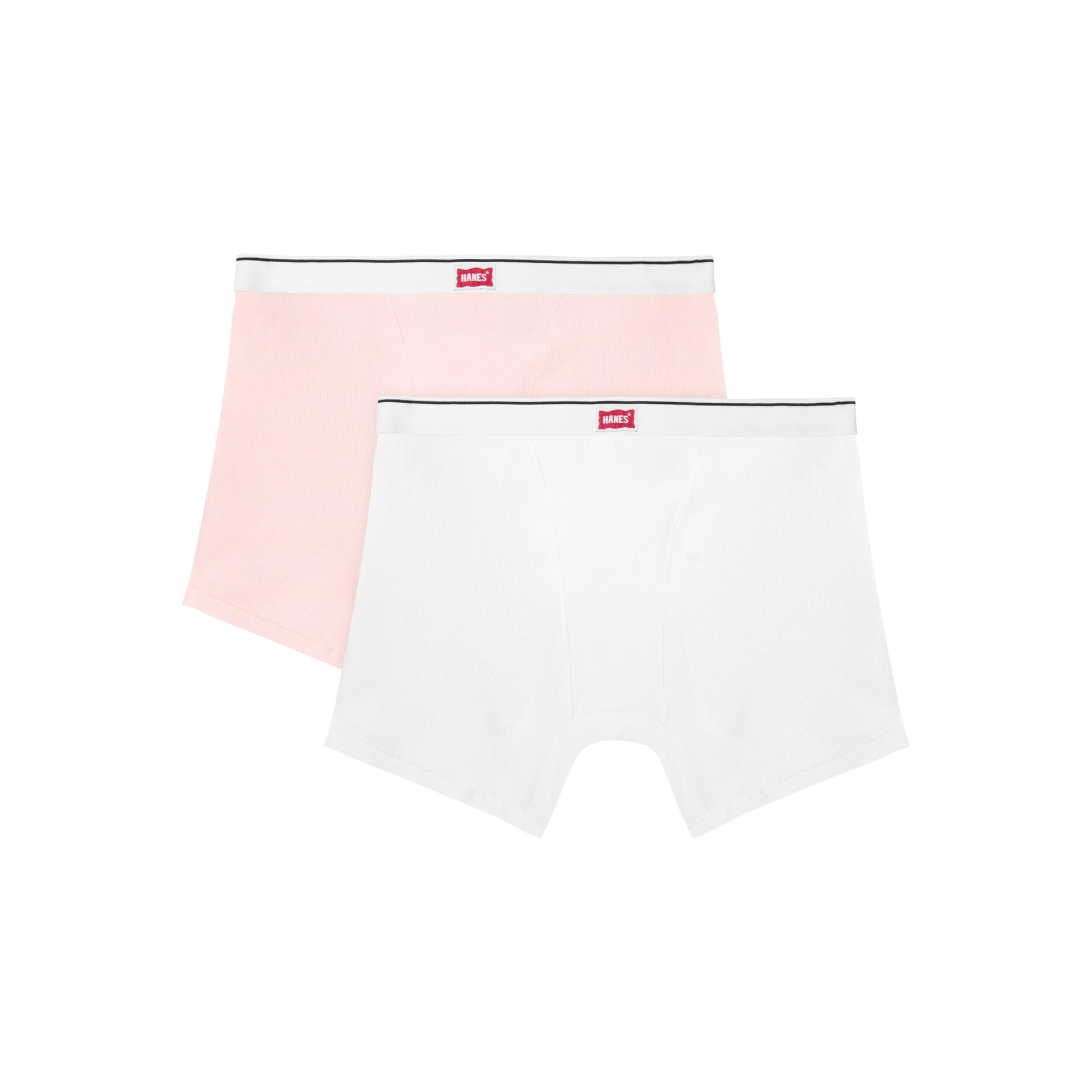 hanes legends women's underwear boxer briefs pack, 2-pack, moisture wicking, cotton stretch, mid-thigh