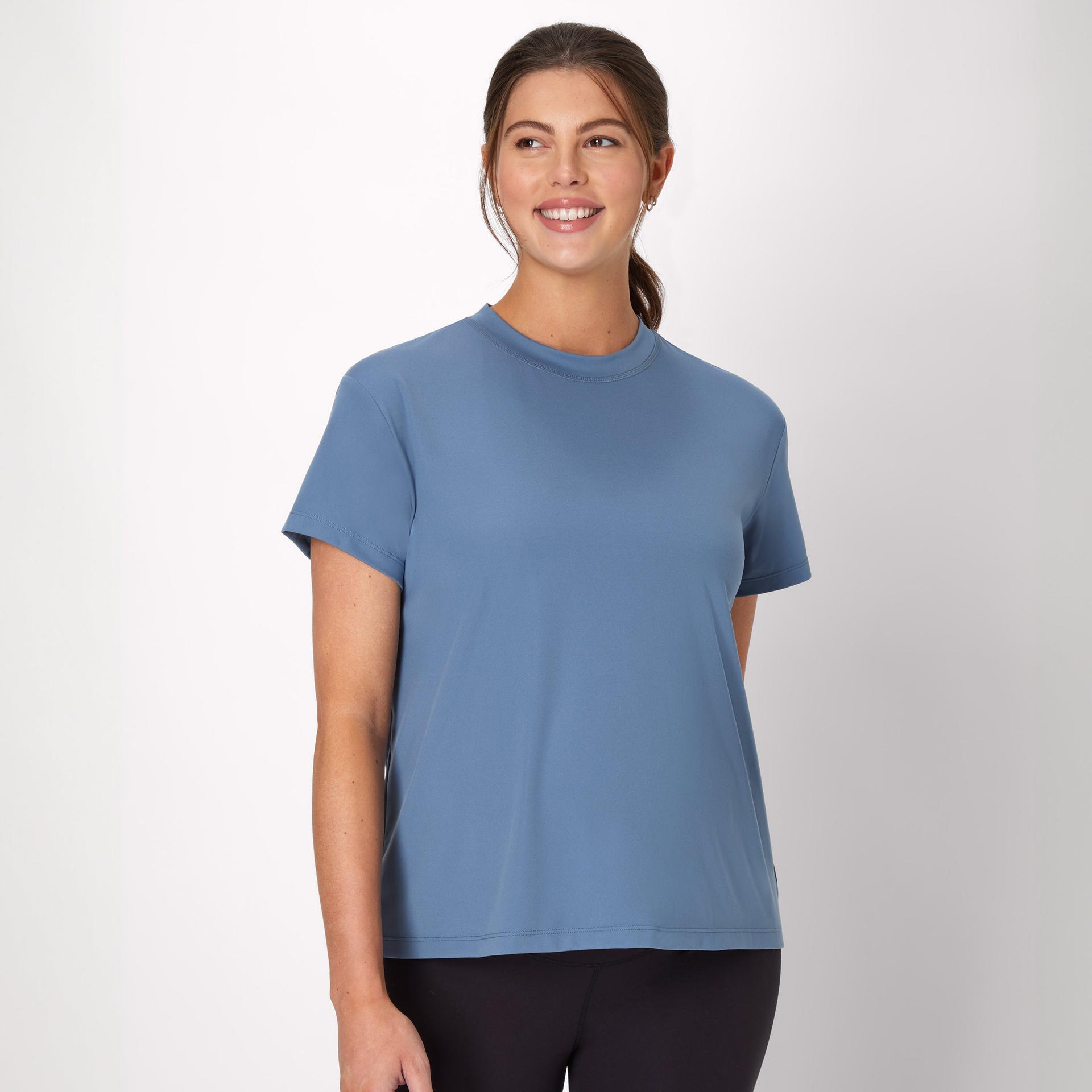 hanes maternity women's short sleeve t-shirt blue dive s