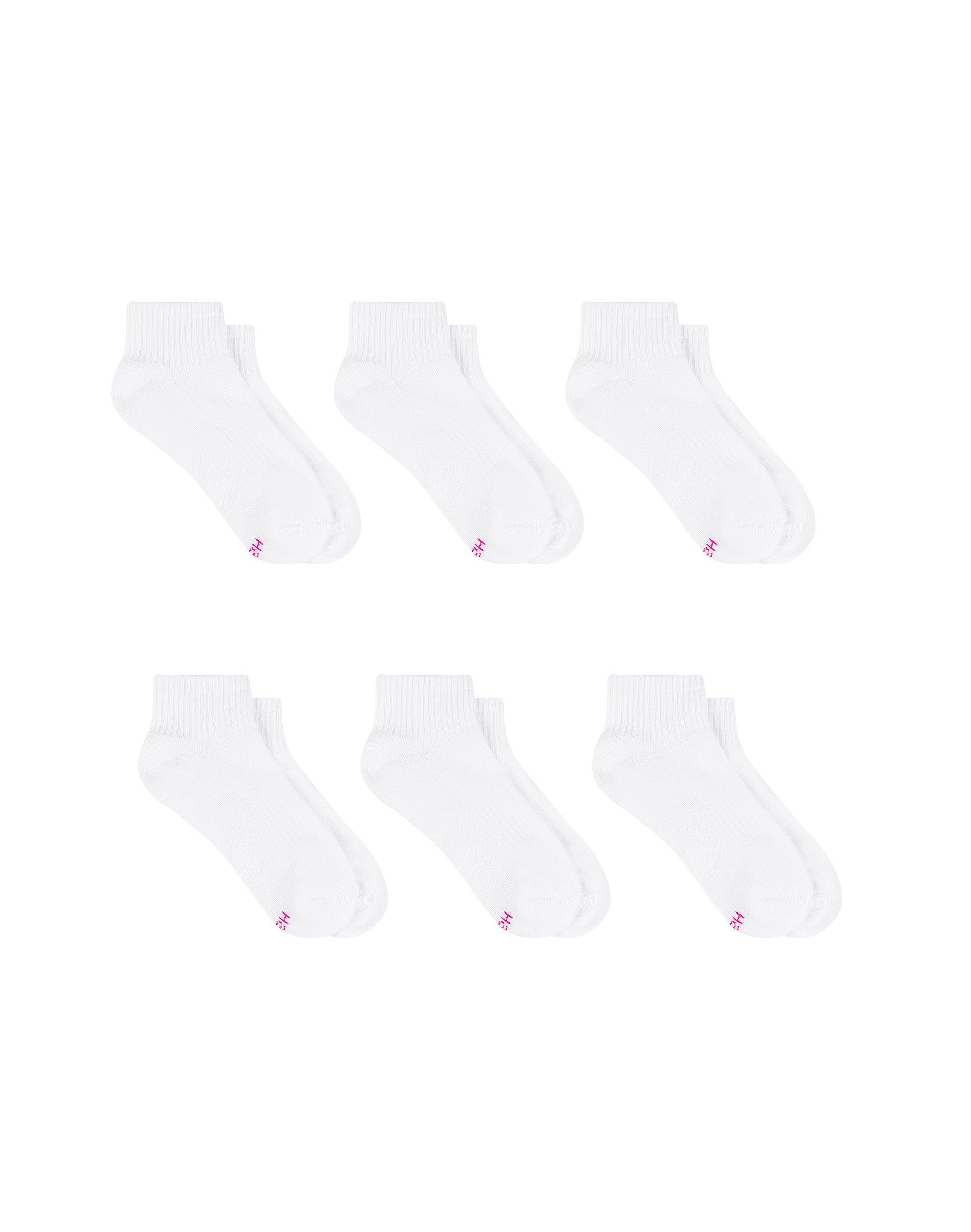 hanes moves women's ankle socks, x-temp, shoe sizes 8-10, 6-pairs