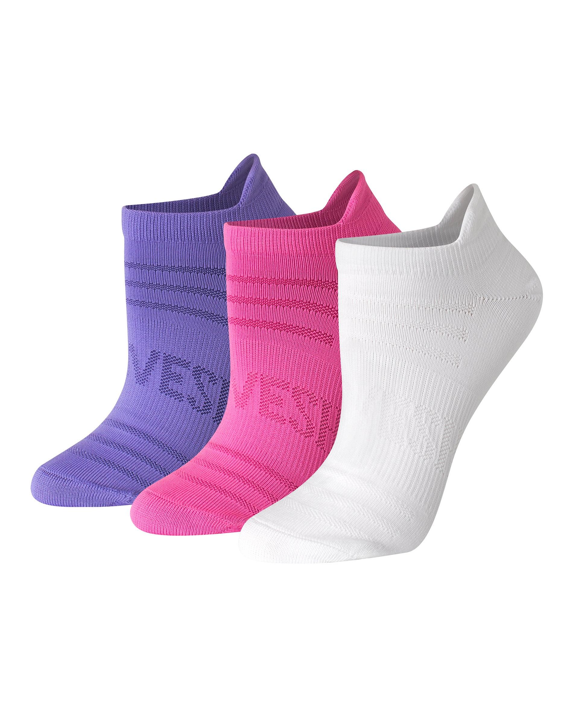 hanes moves women's seamless stretch no show tab socks, 3-pairs