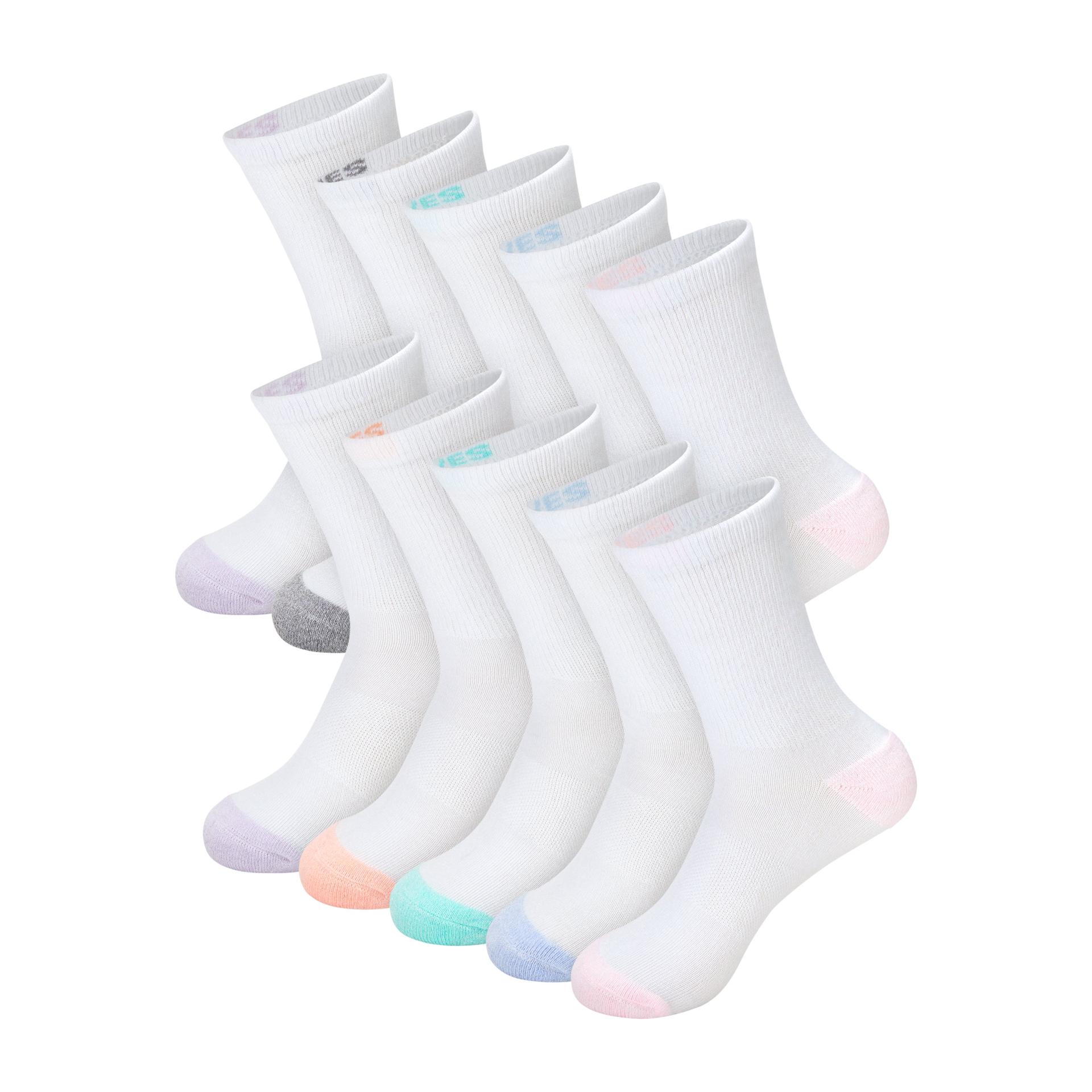 hanes moves x-temp women's crew socks, 10-pairs, shoe sizes