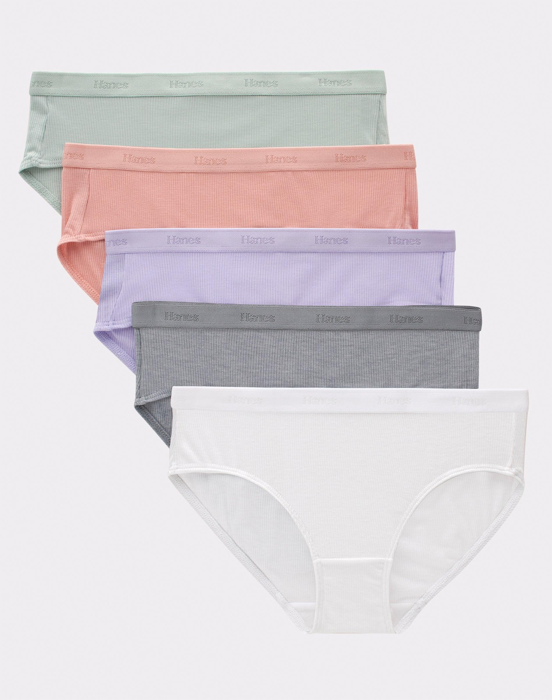 hanes originals girls' supersoft hipster underwear, 5-pack