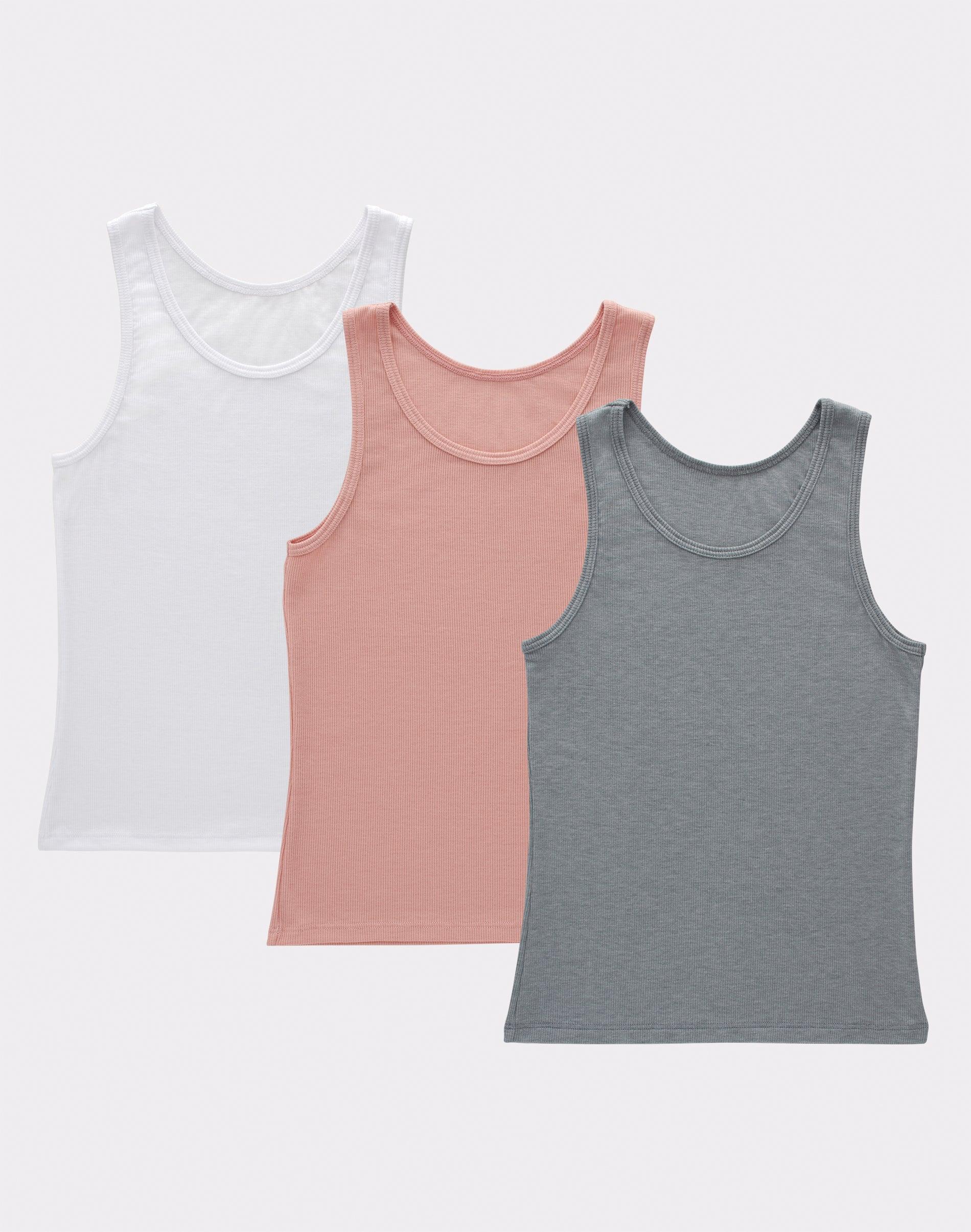hanes originals girls' supersoft tank, 3-pack