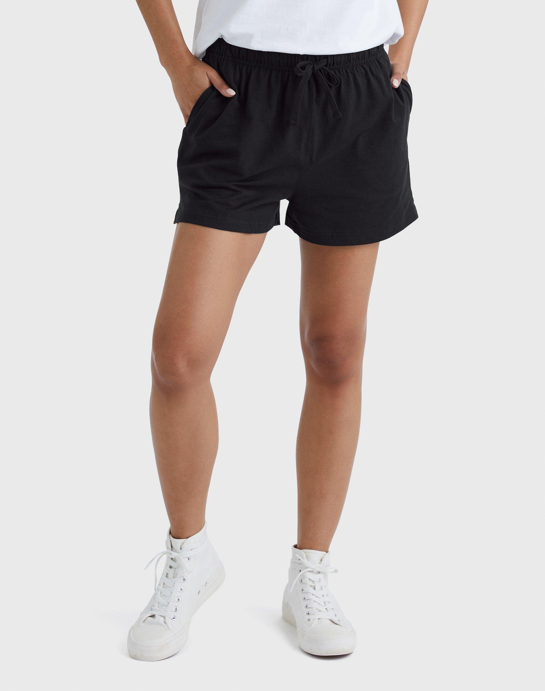 hanes originals women's cotton jersey shorts, 2.5"