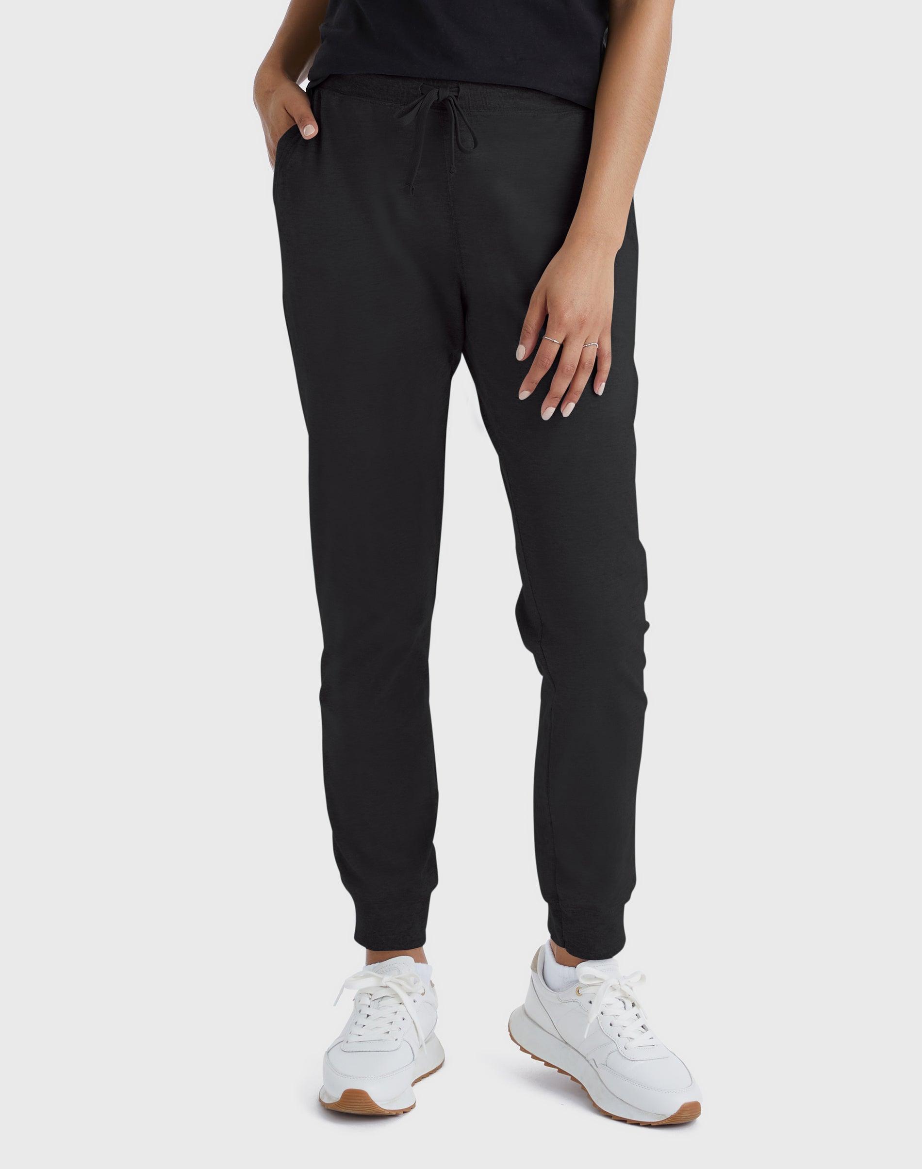 hanes originals women's cotton joggers, 29" black xs