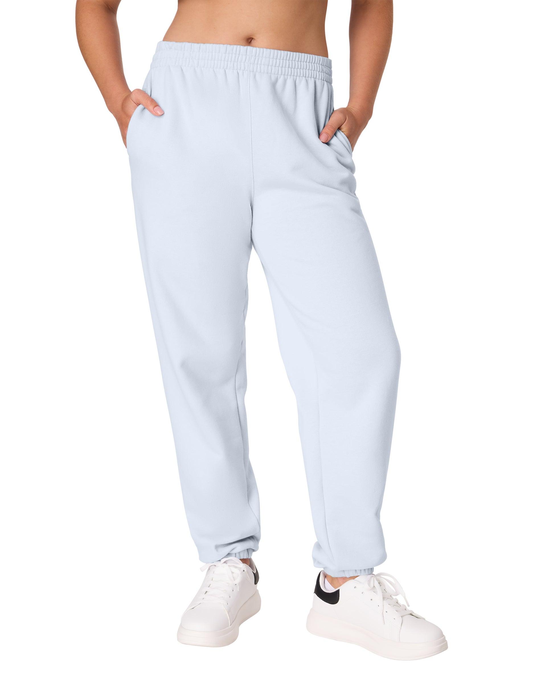 hanes originals women's fleece joggers, 30" salty pepper