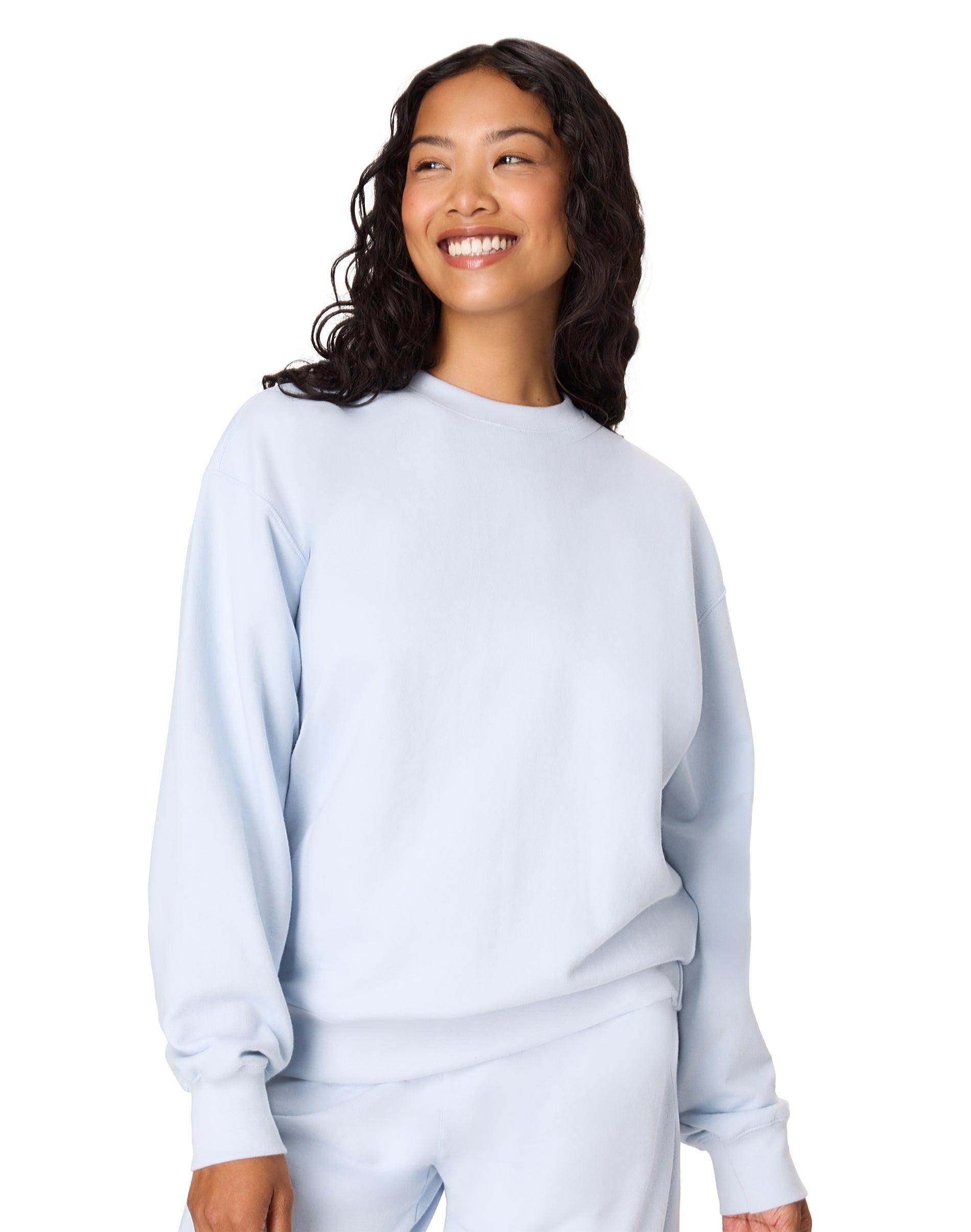 hanes originals women's fleece sweatshirt salty pepper