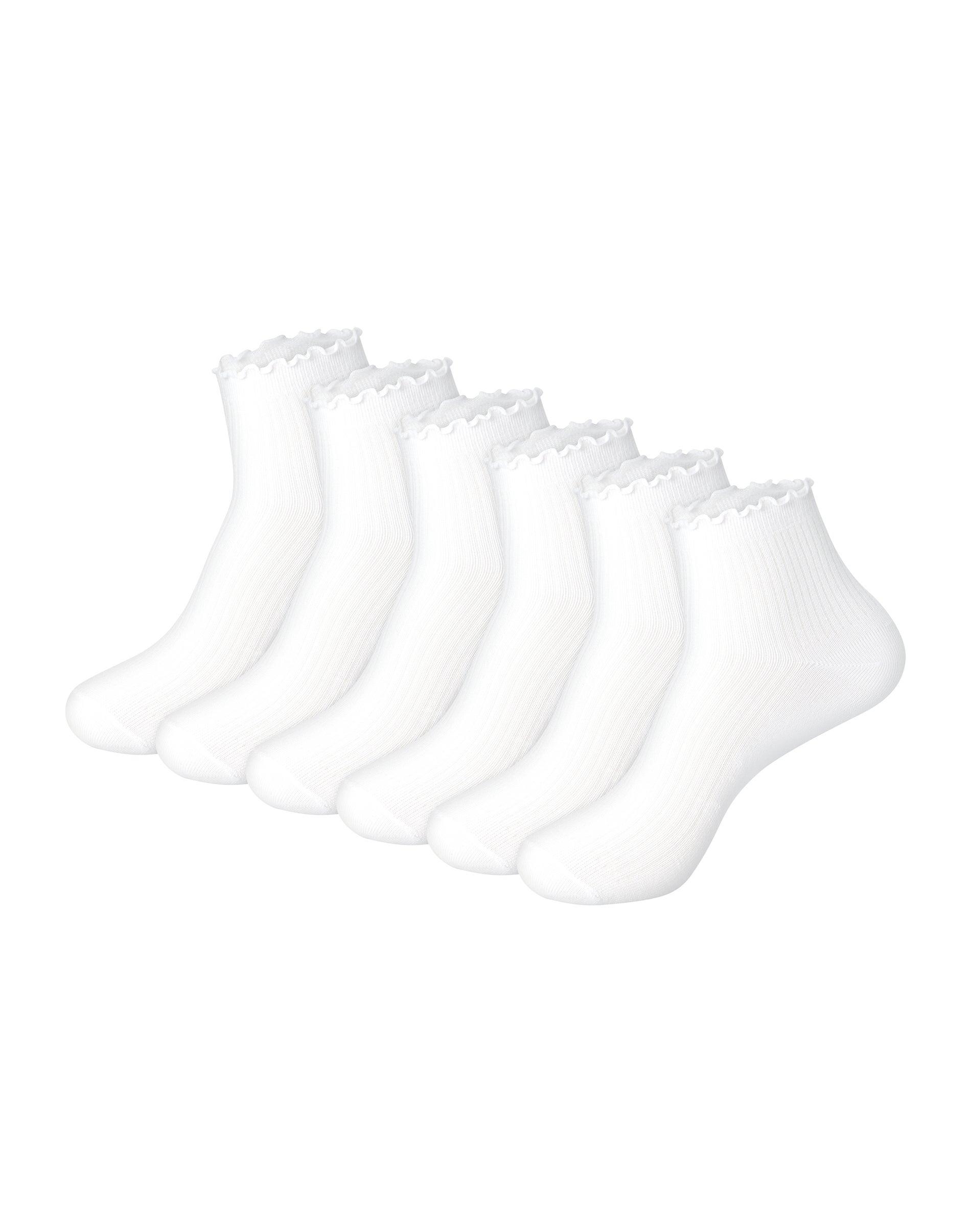hanes originals women's supersoft ankle socks, 6-pairs white