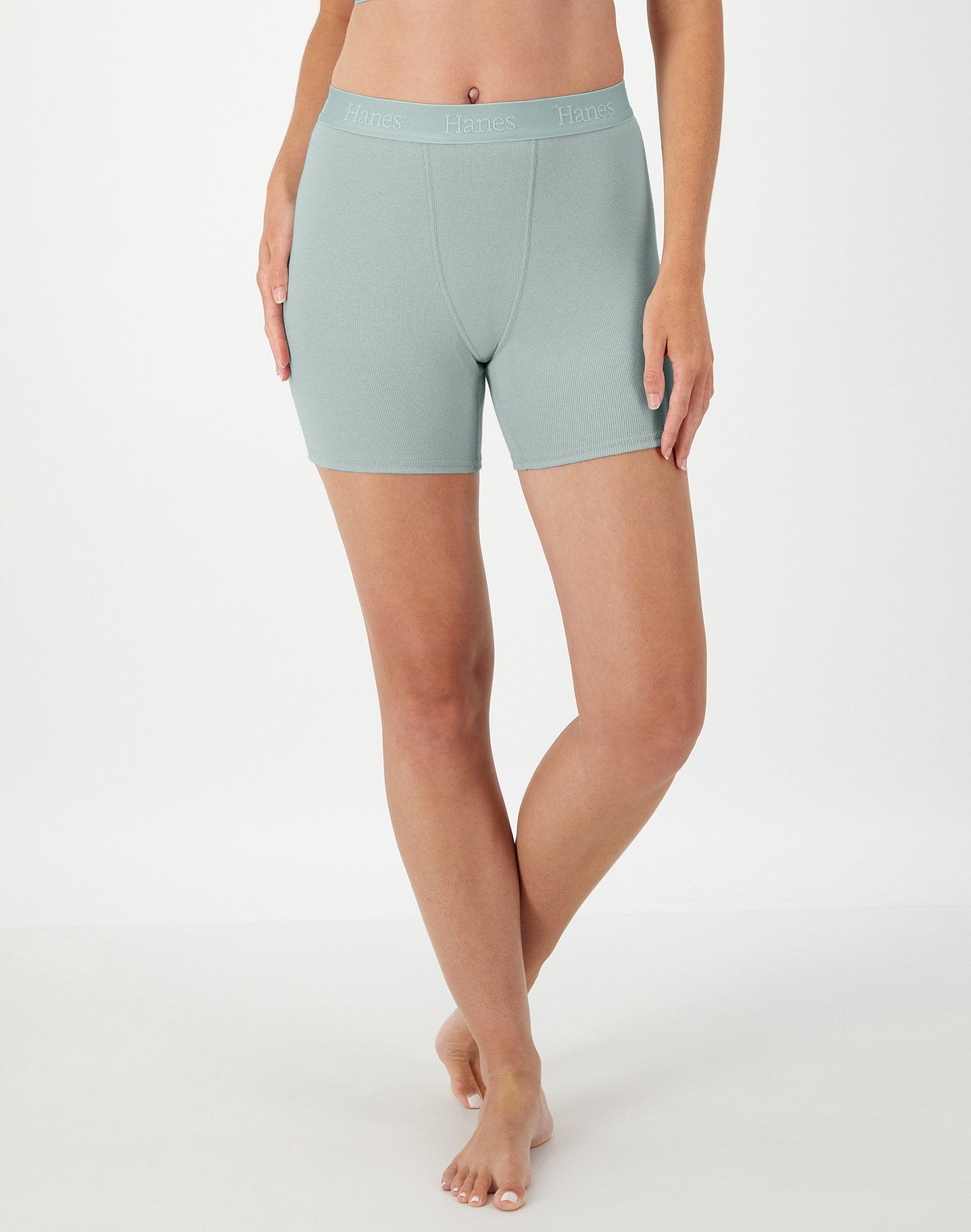 hanes originals women's supersoft comfywear boxer shorts, 5" soft