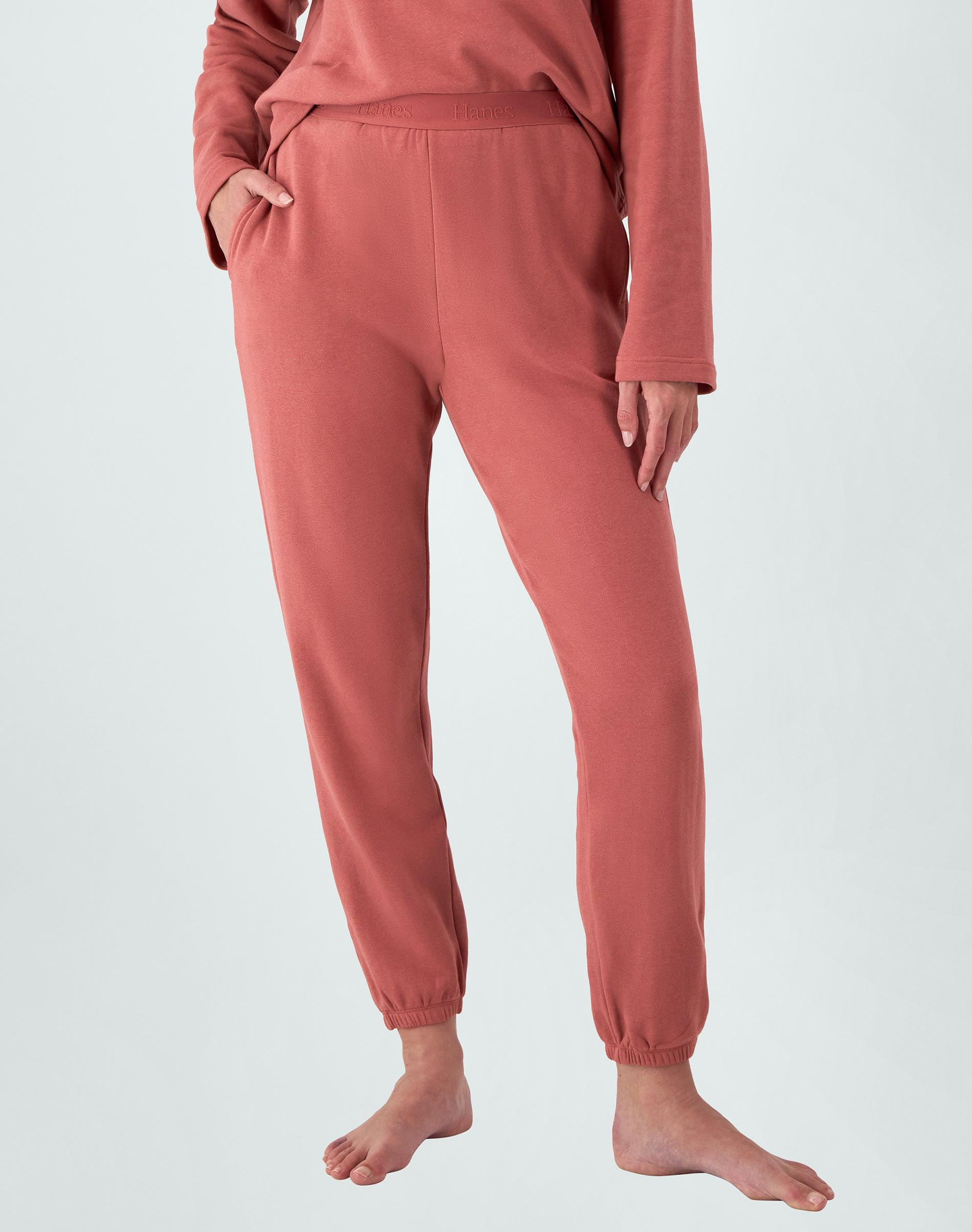 hanes originals women's supersoft comfywear french terry joggers, 28" natural