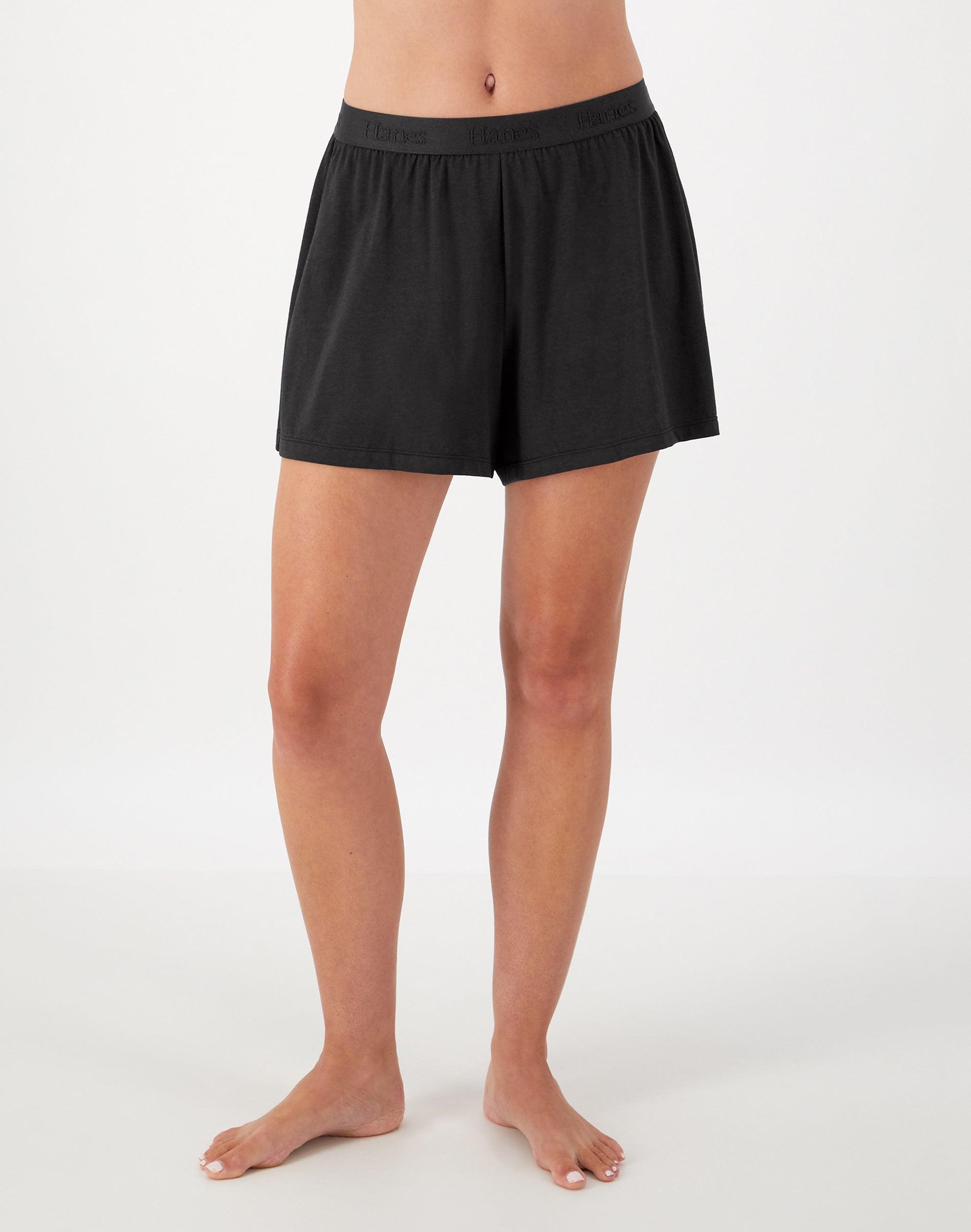 hanes originals women's supersoft comfywear sleep shorts, 3.25"