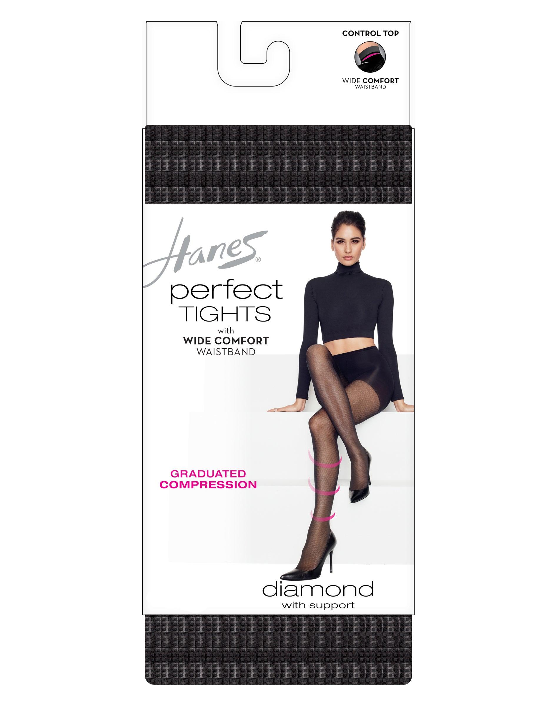 hanes perfect diamond women's tights, compression, control top