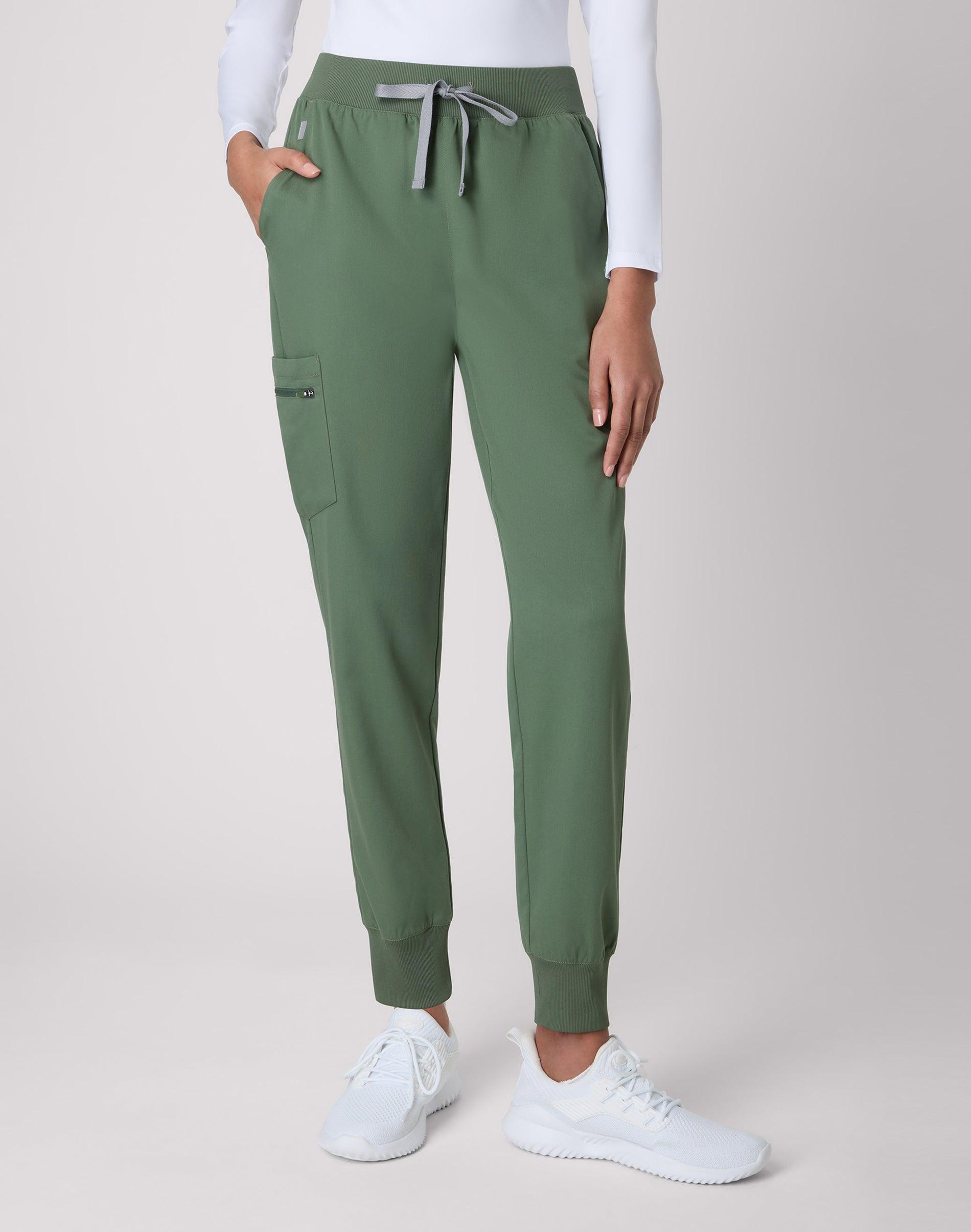 hanes premium scrubs women's scrub joggers green