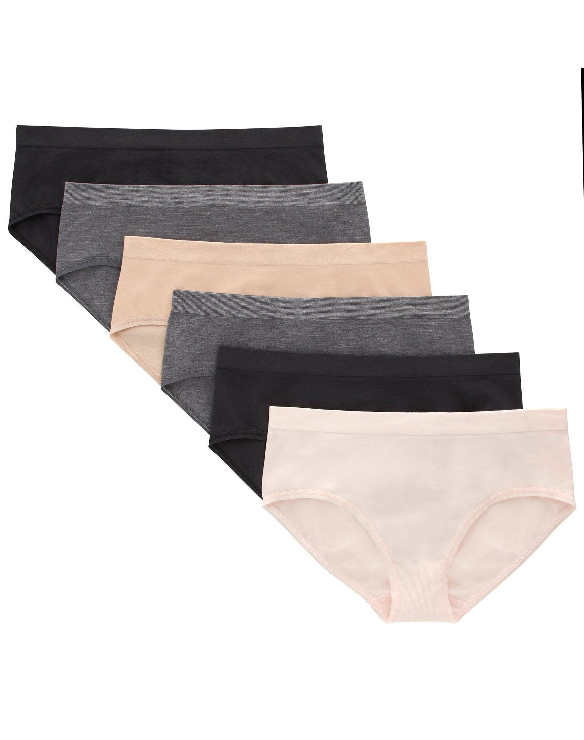 hanes seamless comfort girls' hipster underwear, assorted colors,
