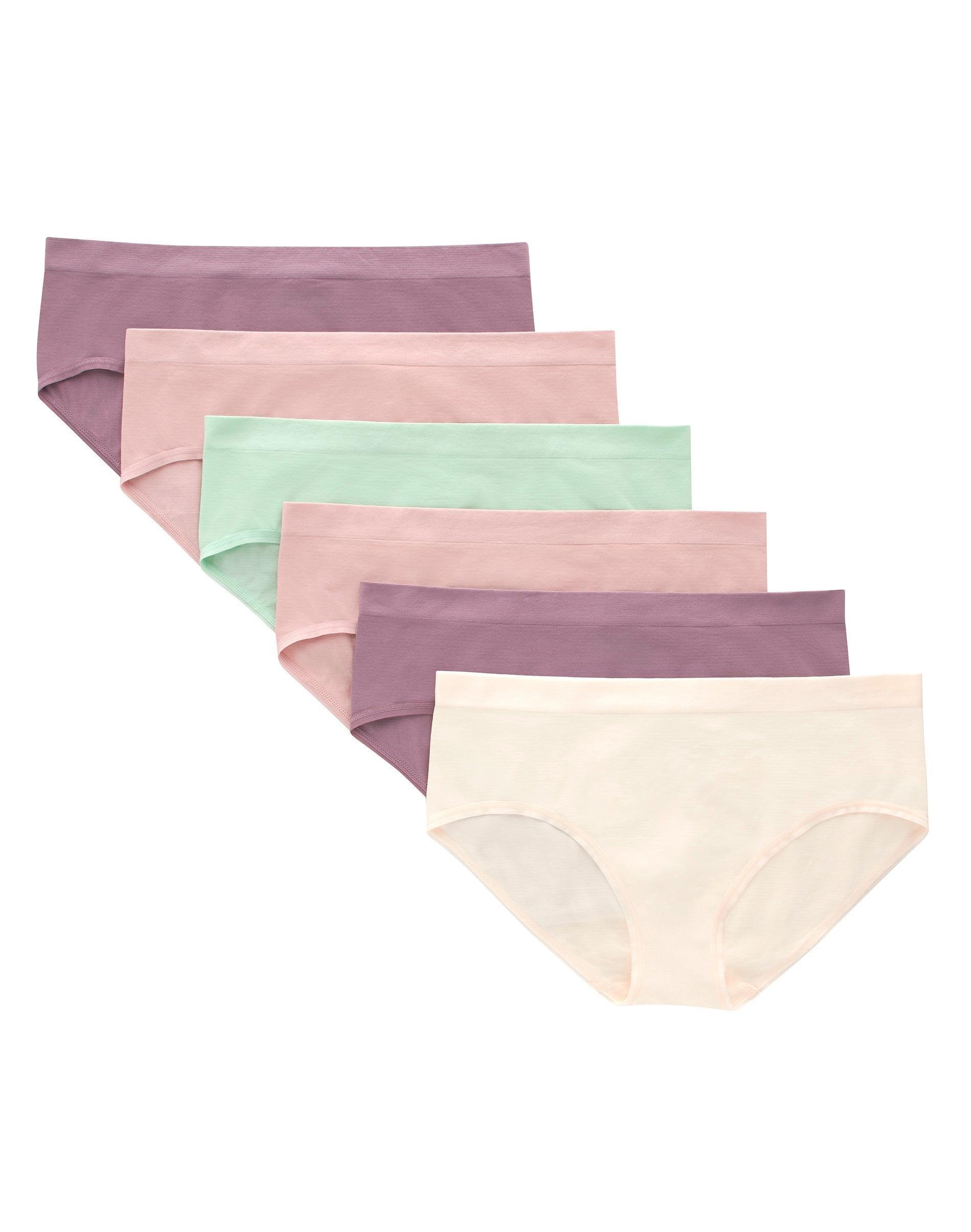 hanes seamless comfort girls' hipster underwear, fashion assorted,
