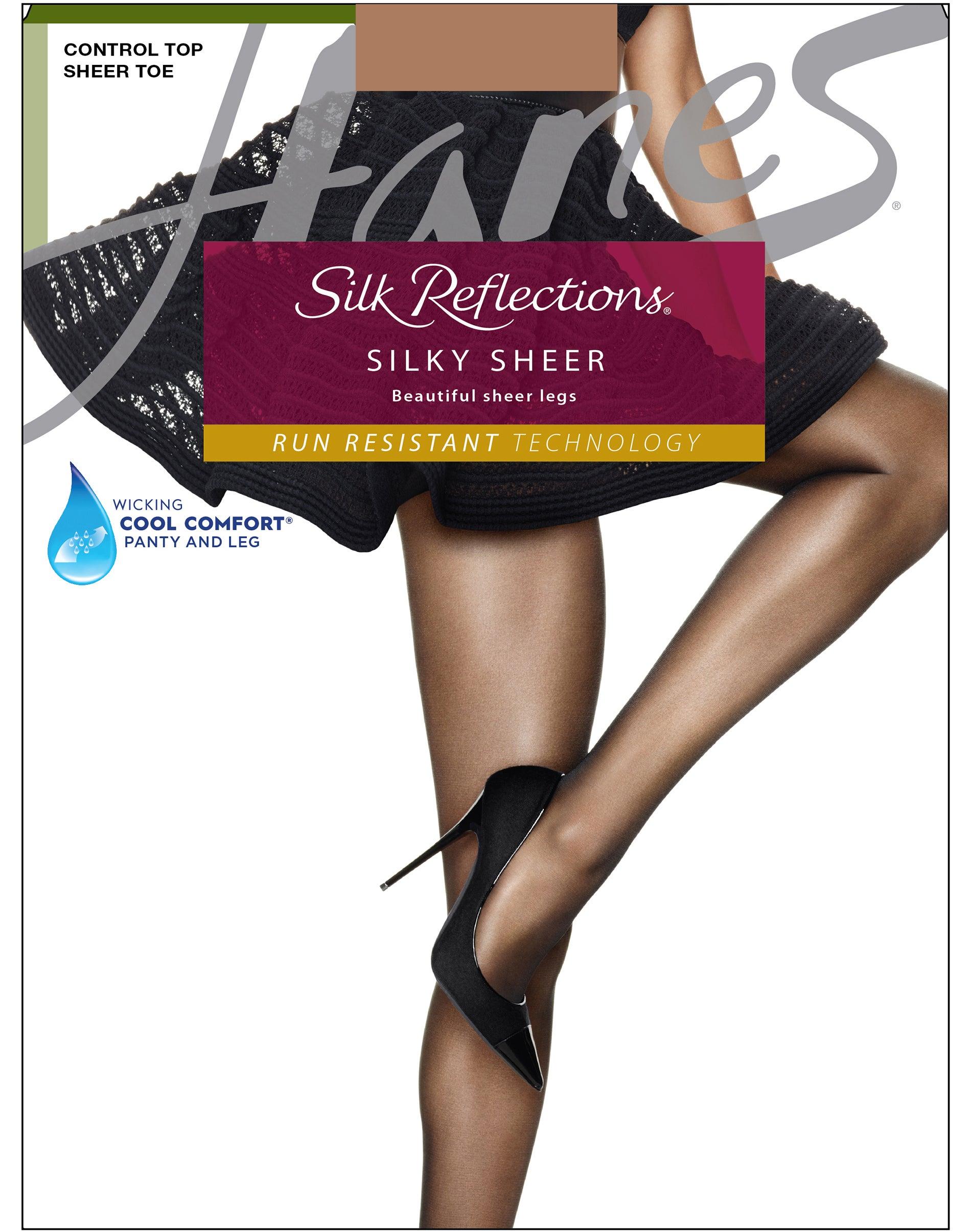 hanes silk reflections lasting sheer pantyhose with control top little color