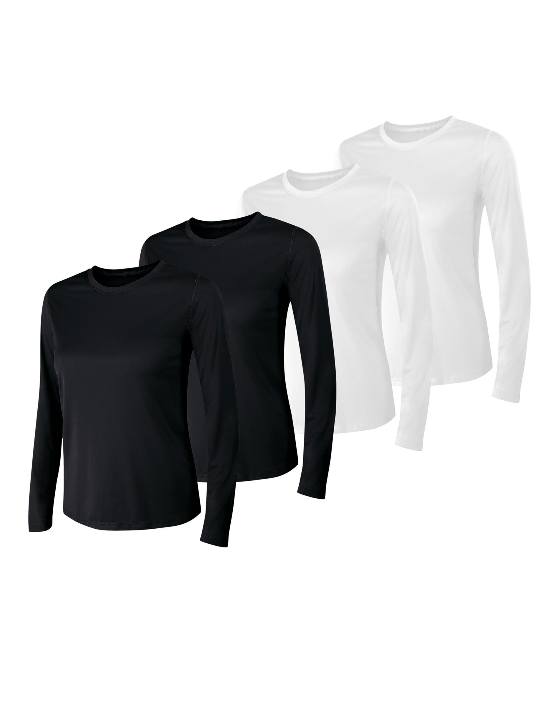 hanes sport cool dri women's performance long sleeve t-shirt, 4-pack