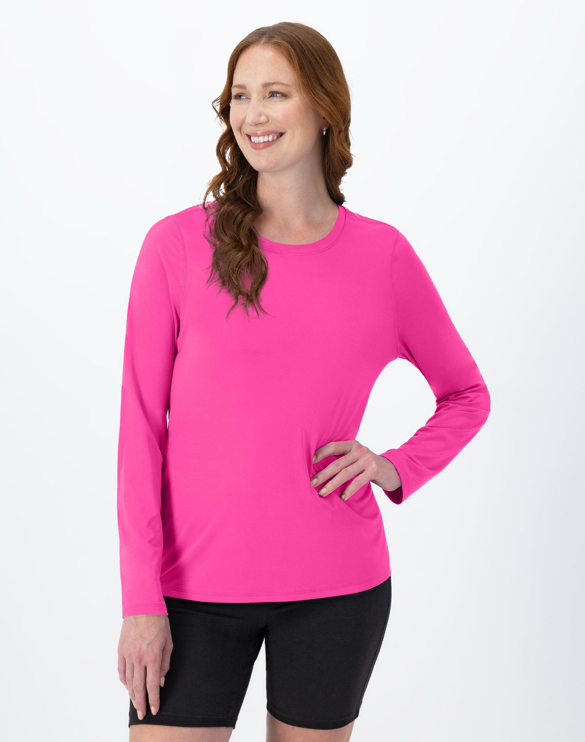 hanes sport cool dri women's performance long sleeve t-shirt wow