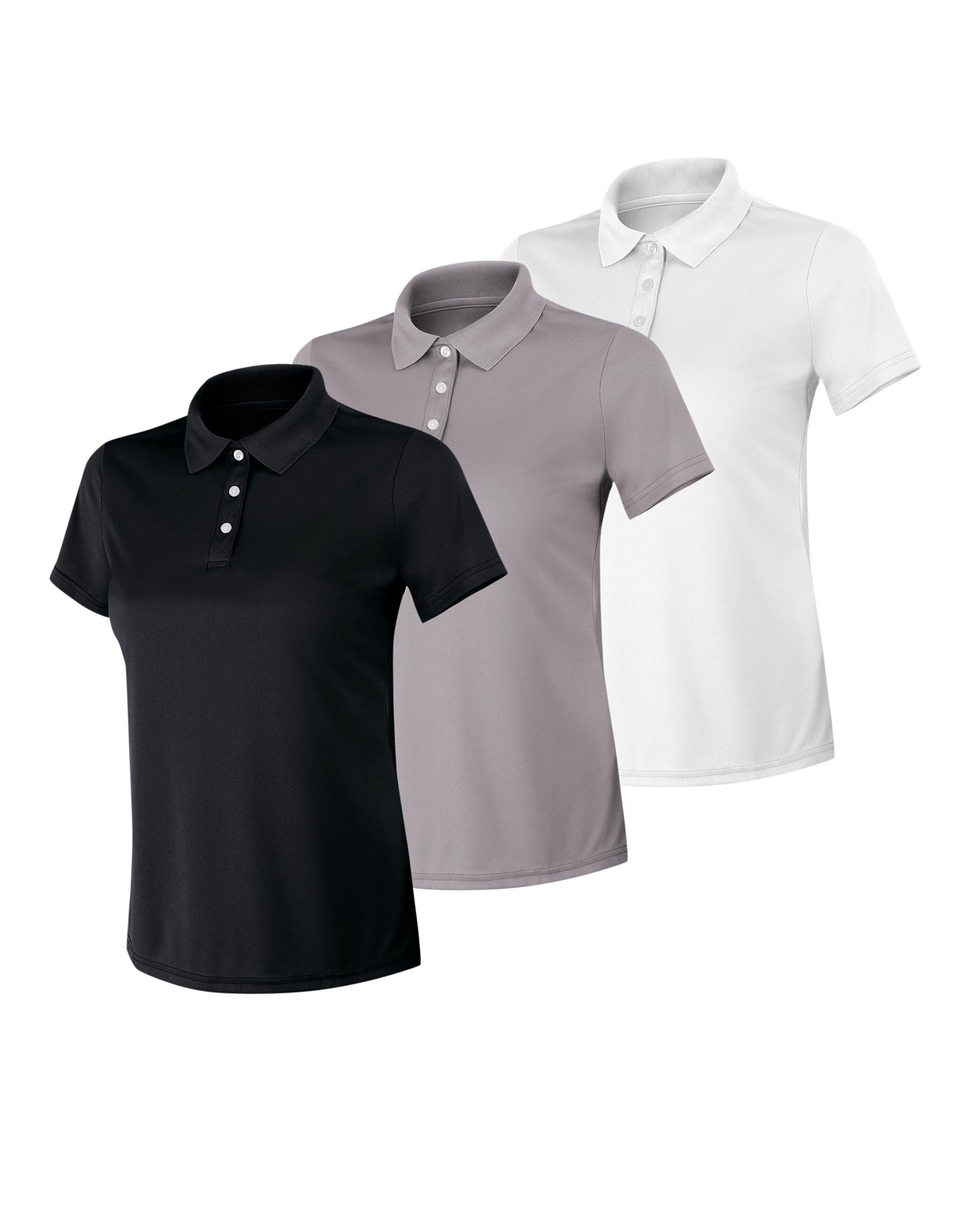 hanes sport cool dri women's performance polo shirt, 3-pack