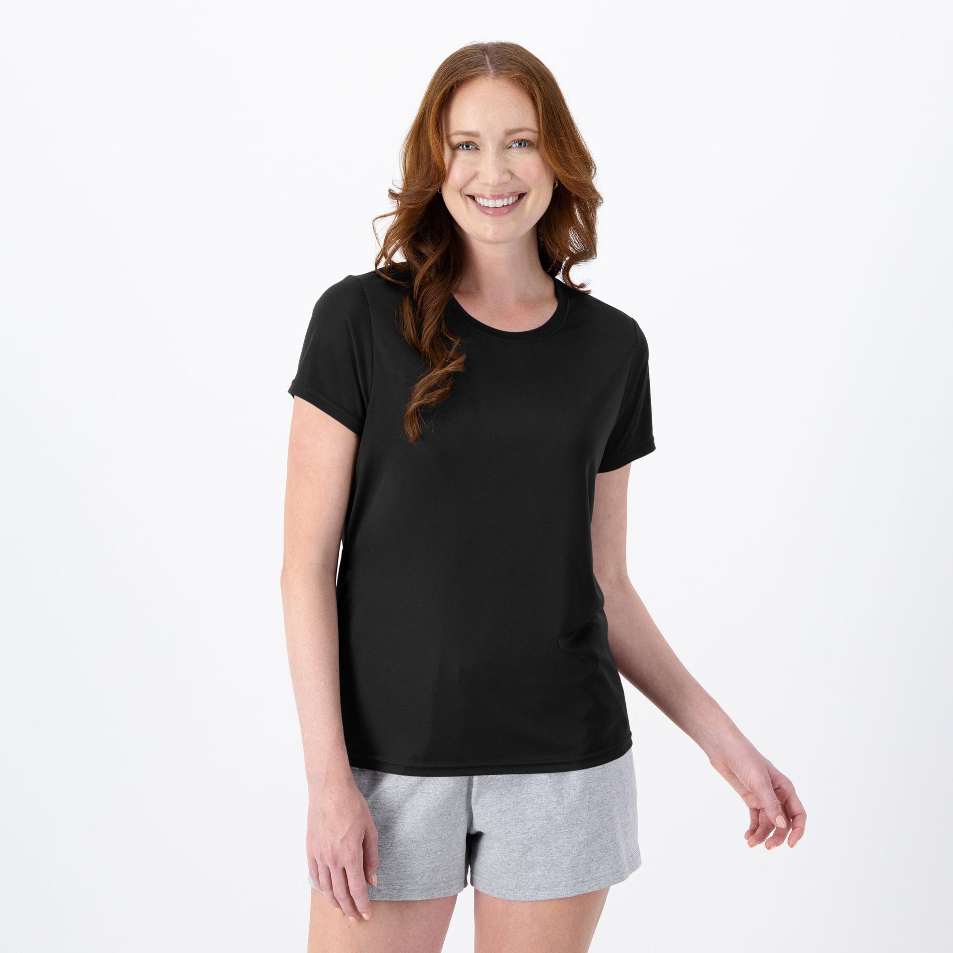 hanes sport cool dri women's performance t-shirt black s