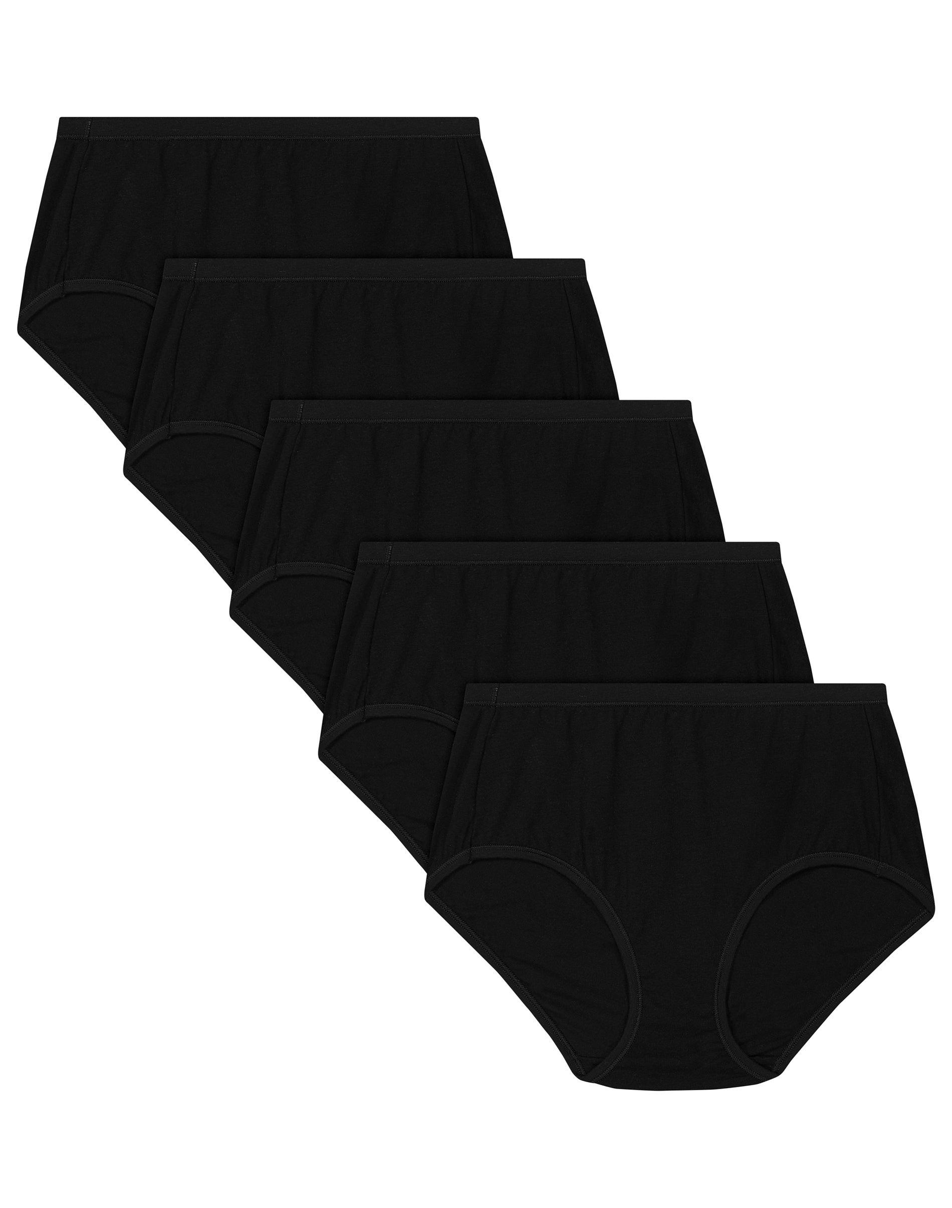 hanes ultimate comfortsoft women's underwear briefs, 5-pack, cotton stretch