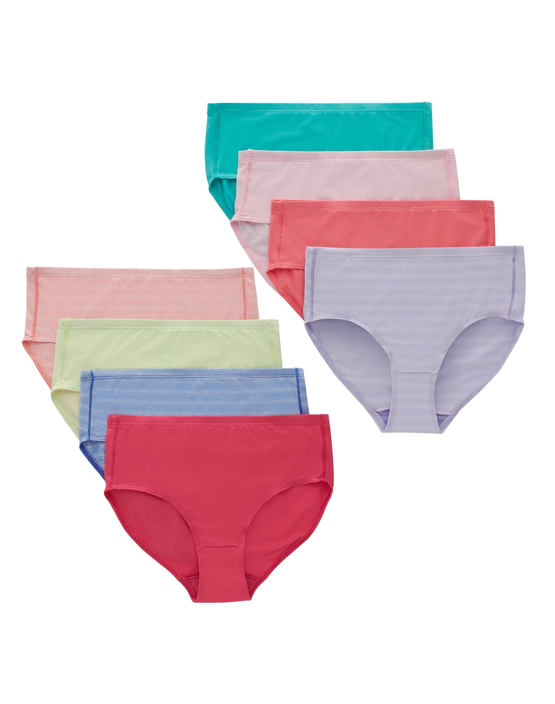 hanes ultimate pure comfort girls' microfiber brief underwear, 8-pack