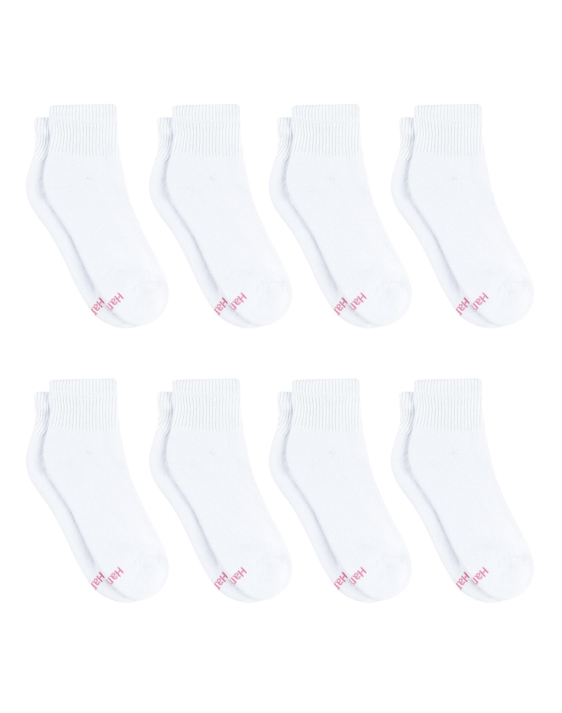 hanes ultimate women's ankle socks pack, cushioned, 8-pairs