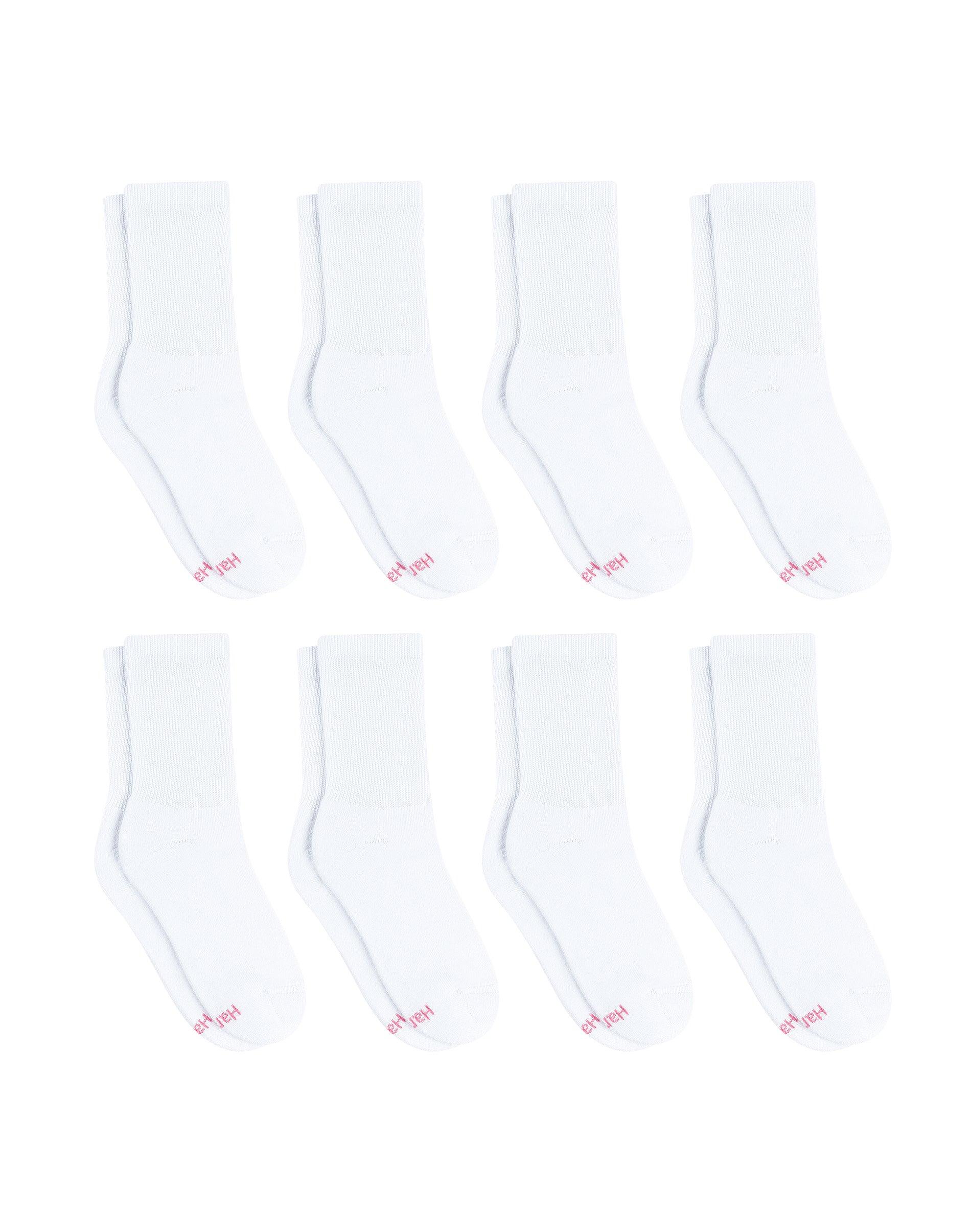 hanes ultimate women's crew socks pack, cushioned, 8-pairs