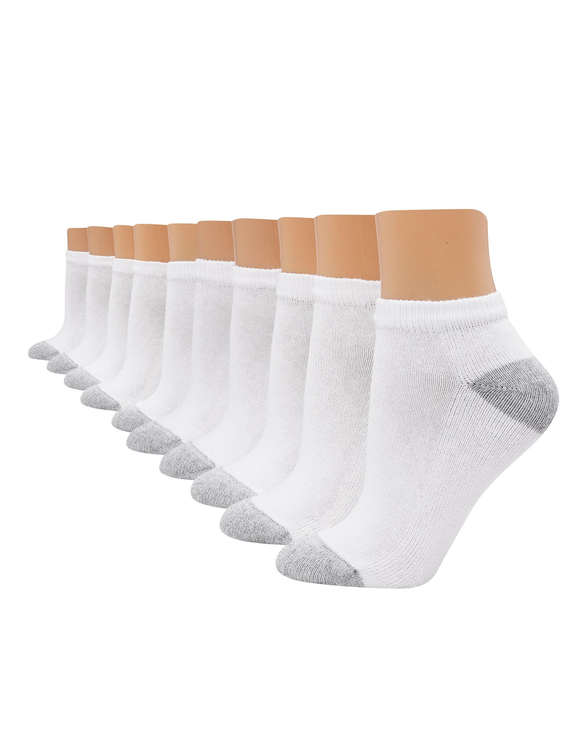 hanes women's athletic low cut socks, full sole cushion, 10-pairs