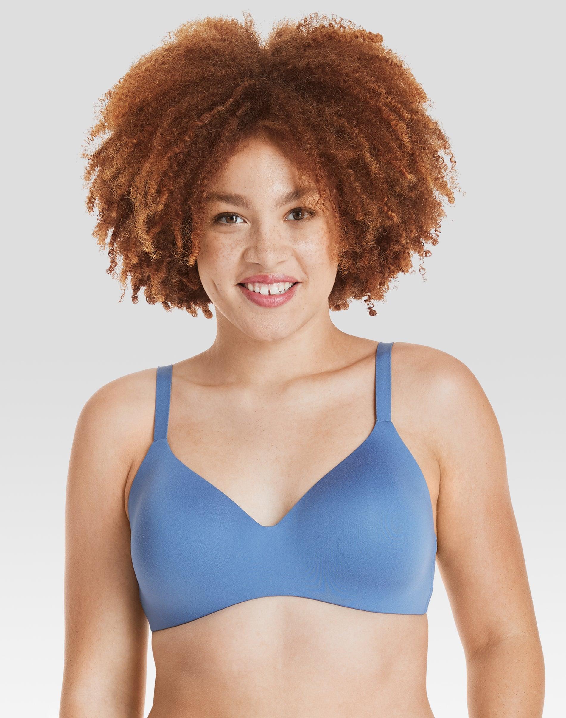 hanes women's concealing petals wireless bra with convertible straps magical