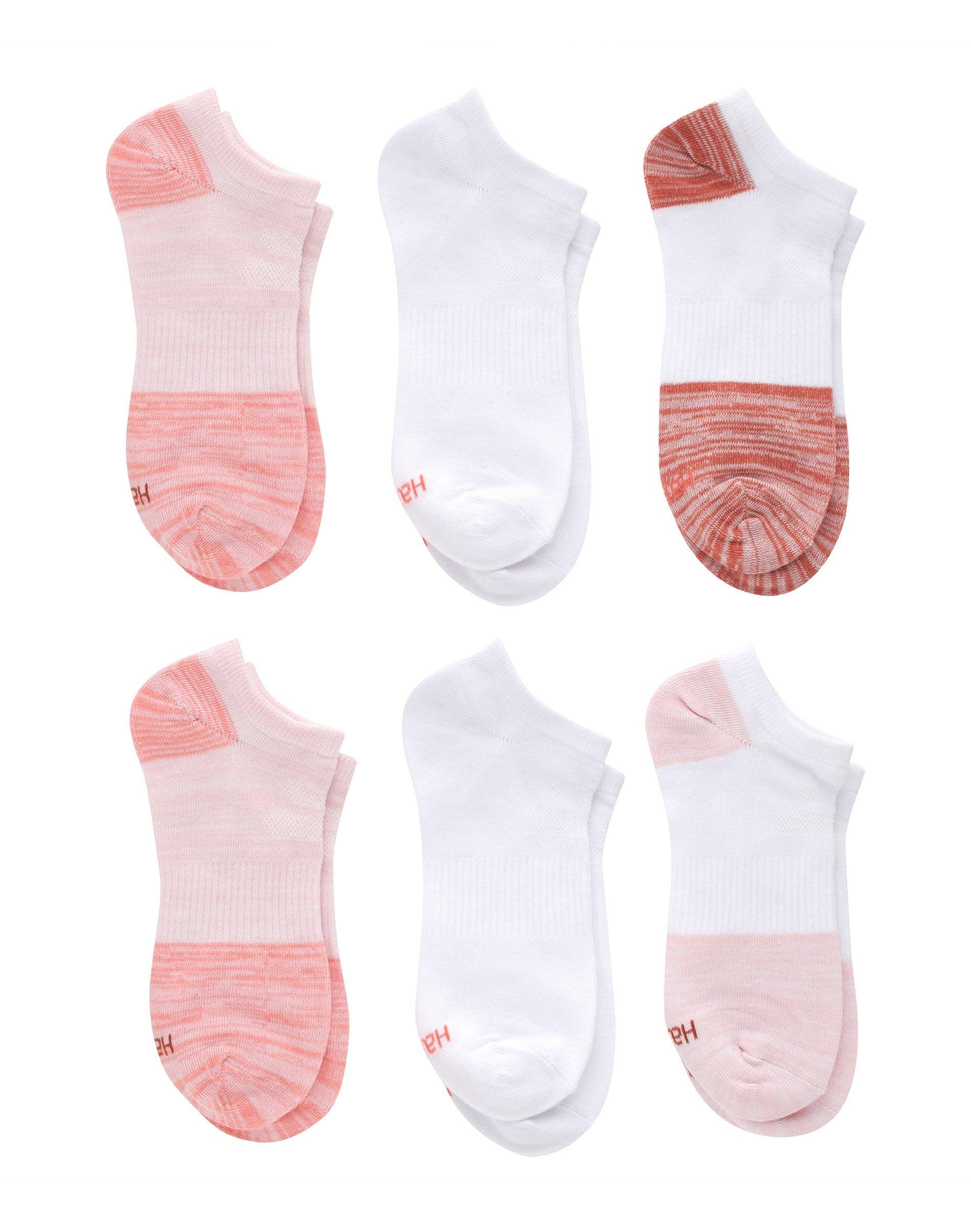 hanes women's lightweight performance no show socks, 6-pairs