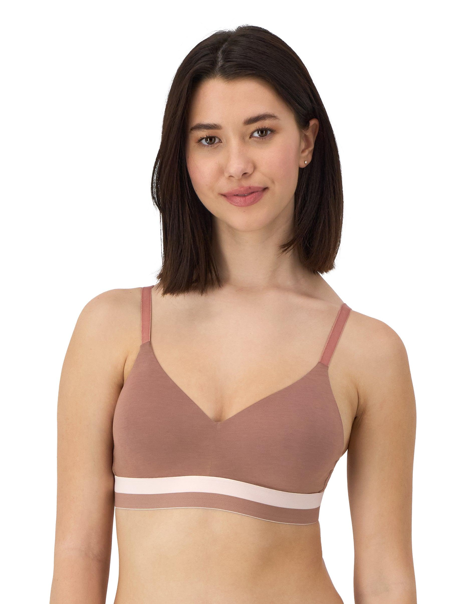 hanes women's natural lift wireless bra earthen