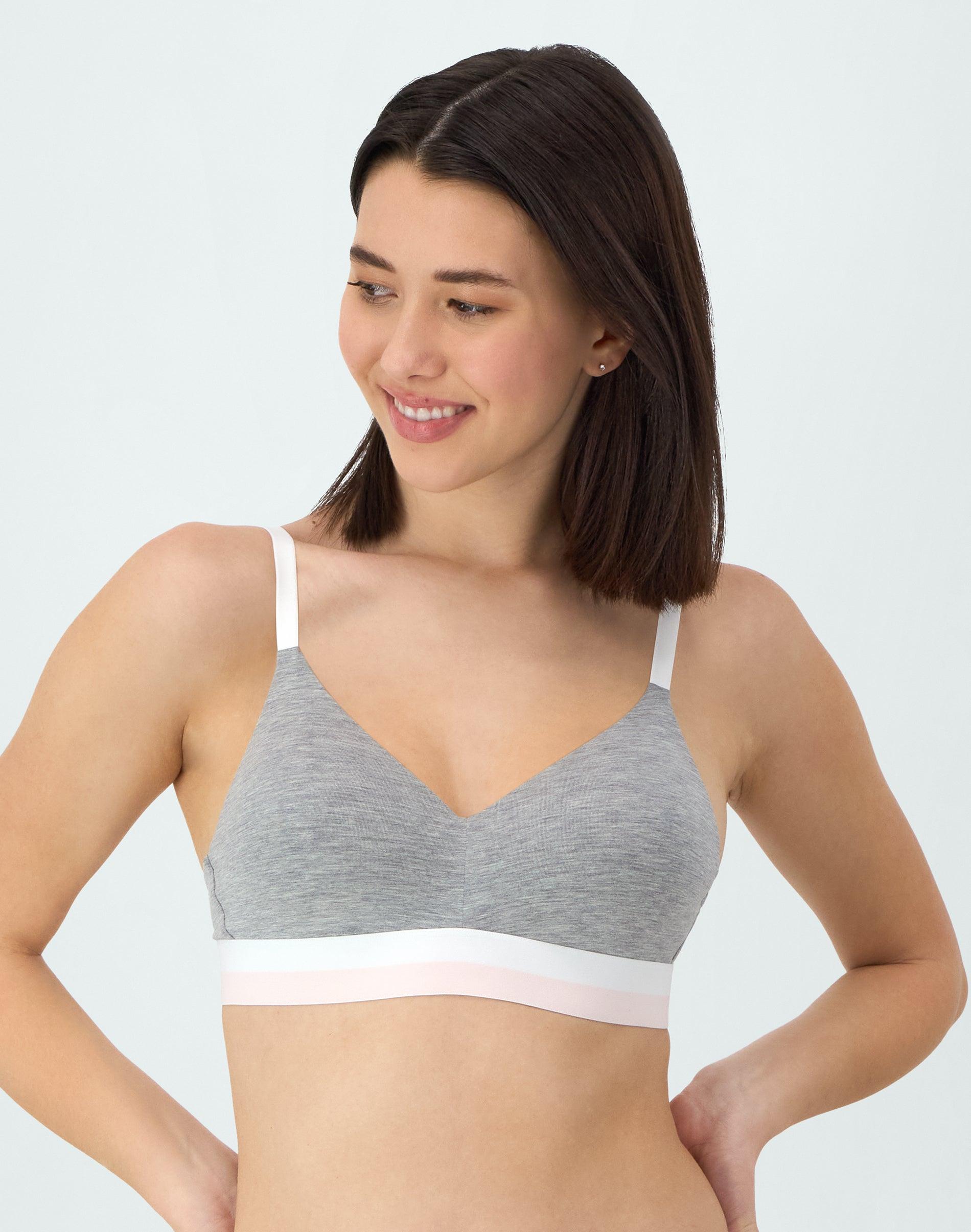hanes women's natural lift wireless bra heather