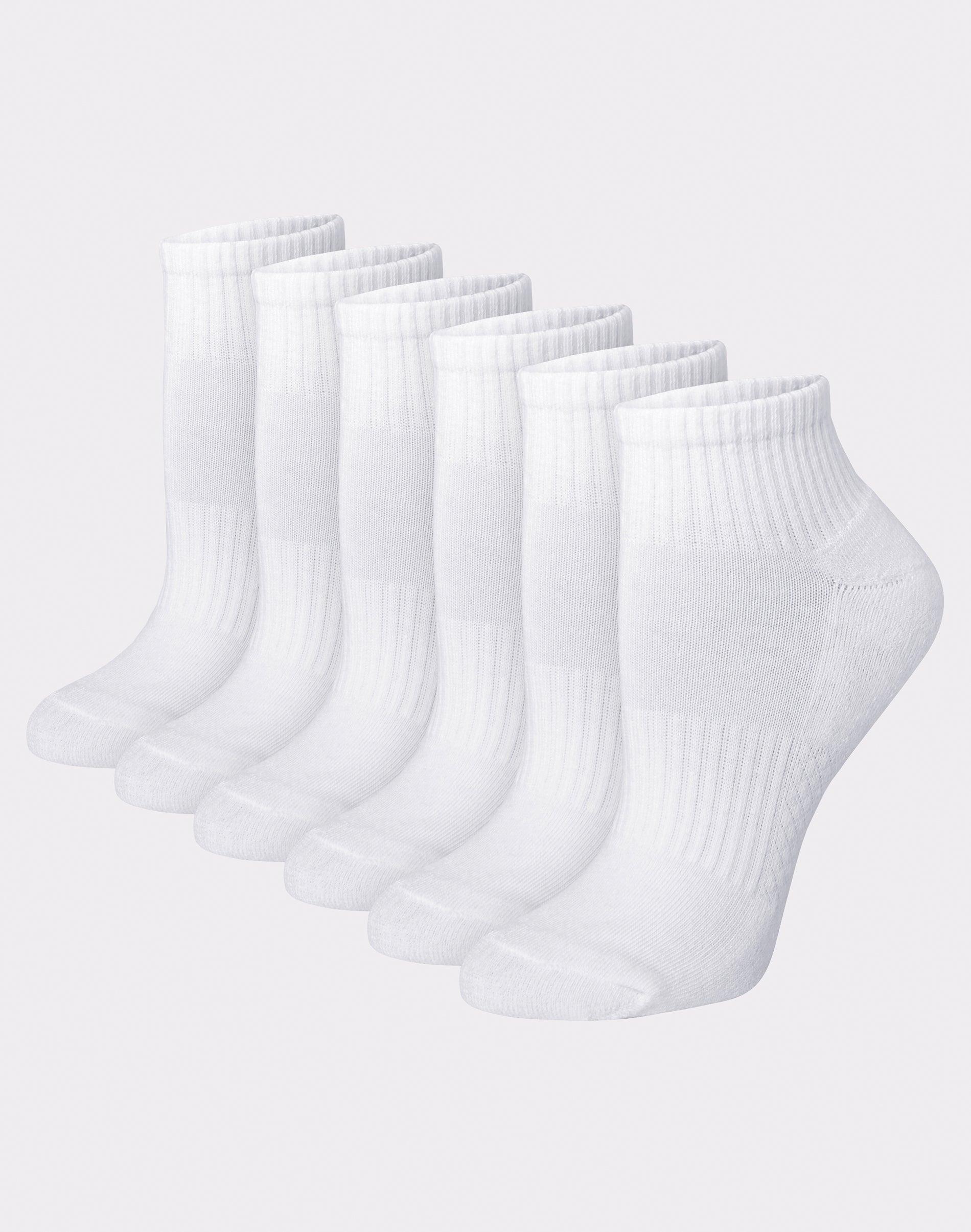 hanes women's performance ankle socks, cushioned, 6-pairs