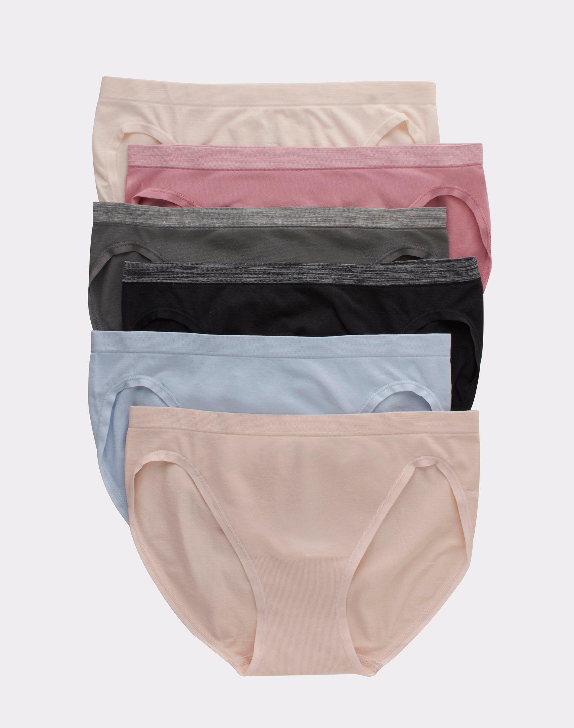 hanes women's seamless bikini underwear, comfort flex fit, 6-pack