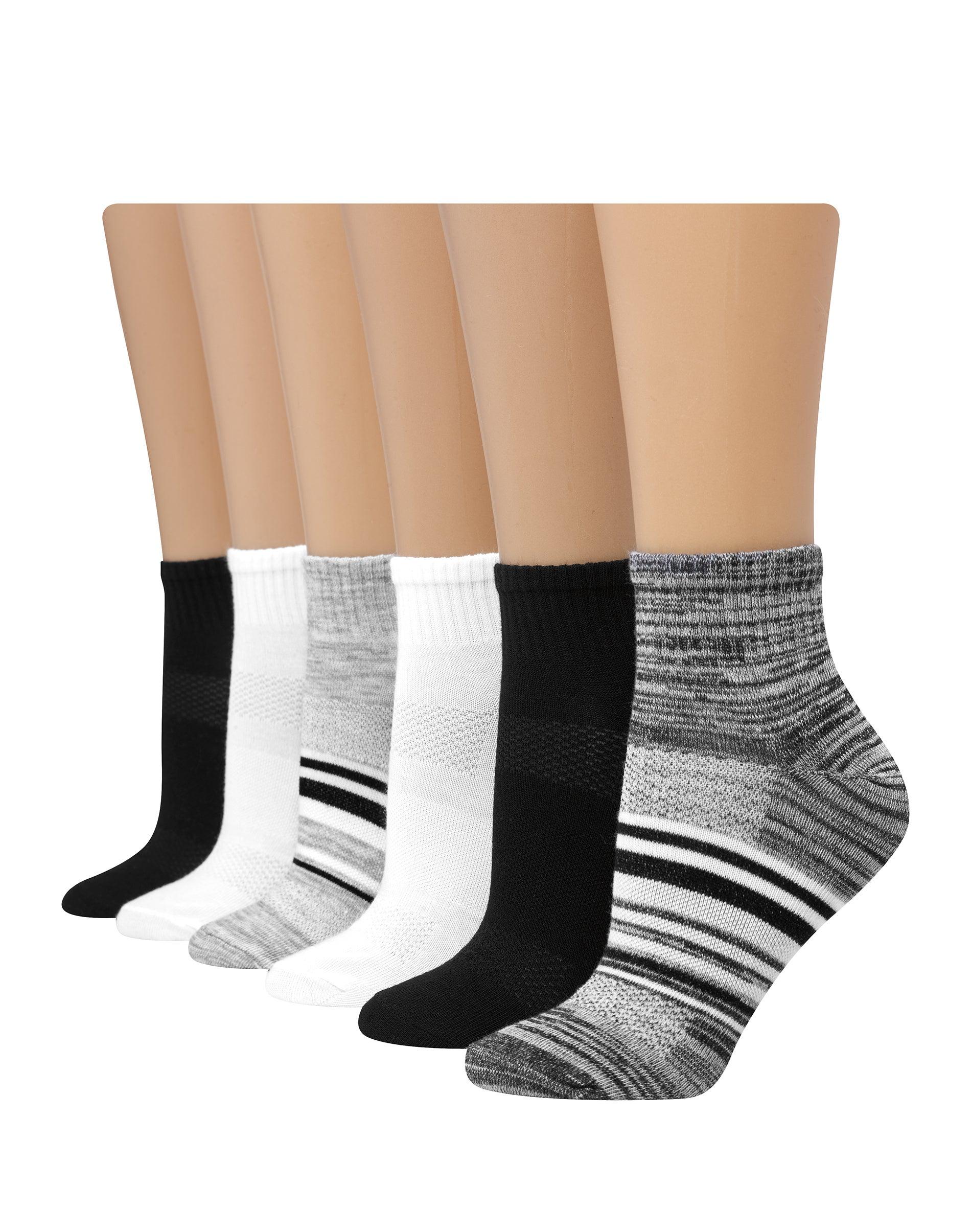 hanes x-temp women's ankle socks, 6-pairs
