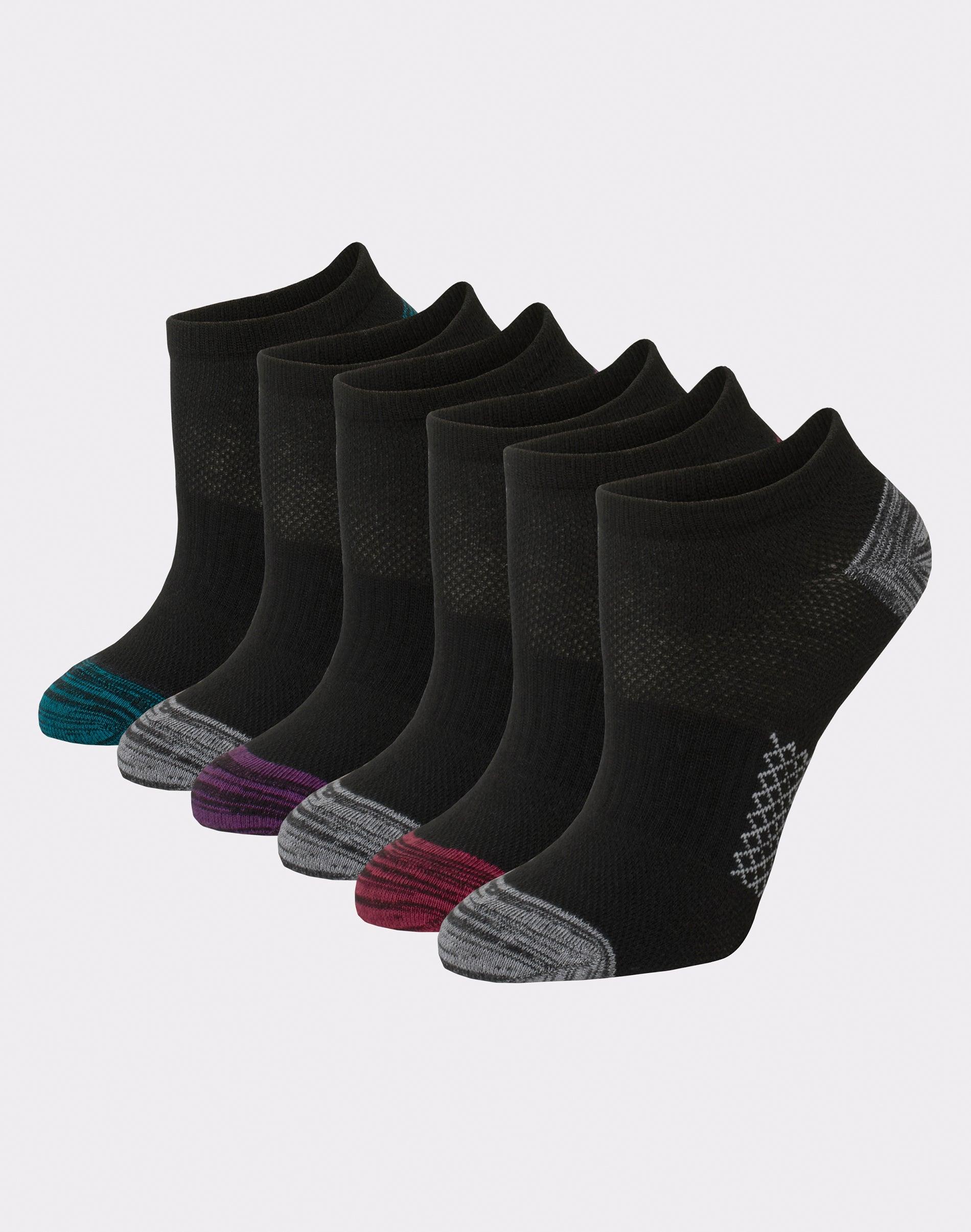 hanes x-temp women's no show socks, 6-pairs