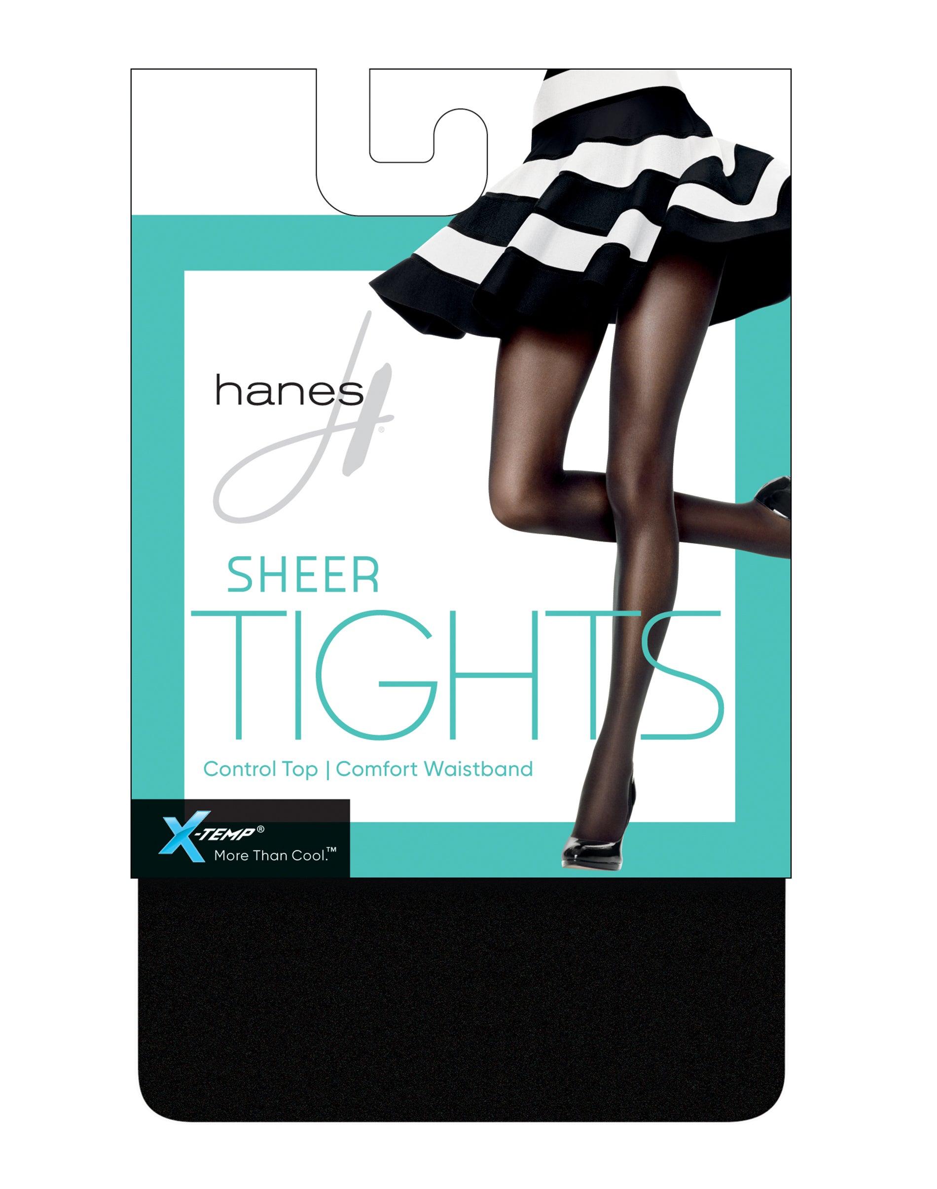 hanes x-temp women's sheer tights with control top