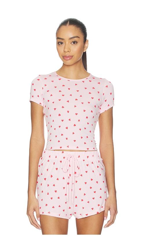 hanky panky baby tee in pink.