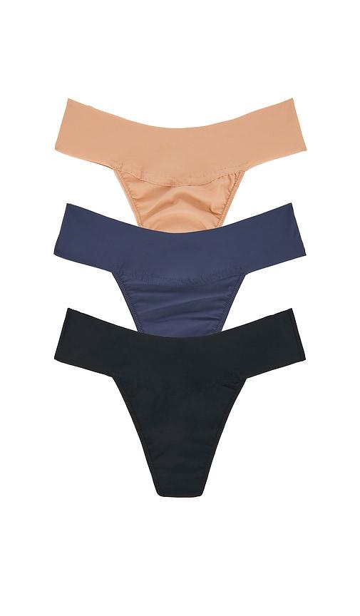 hanky panky breathesoft breathe natural thong in black,nude.