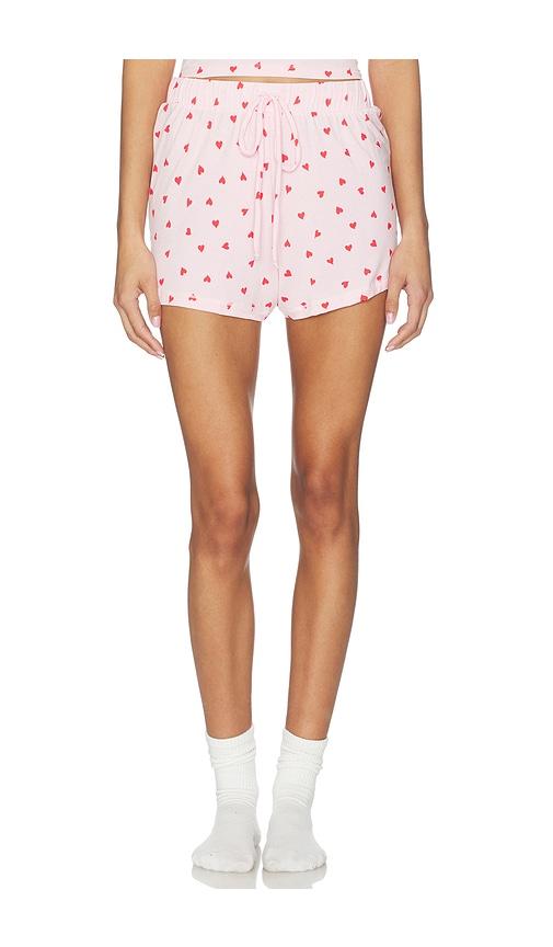 hanky panky drawstring short in pink.